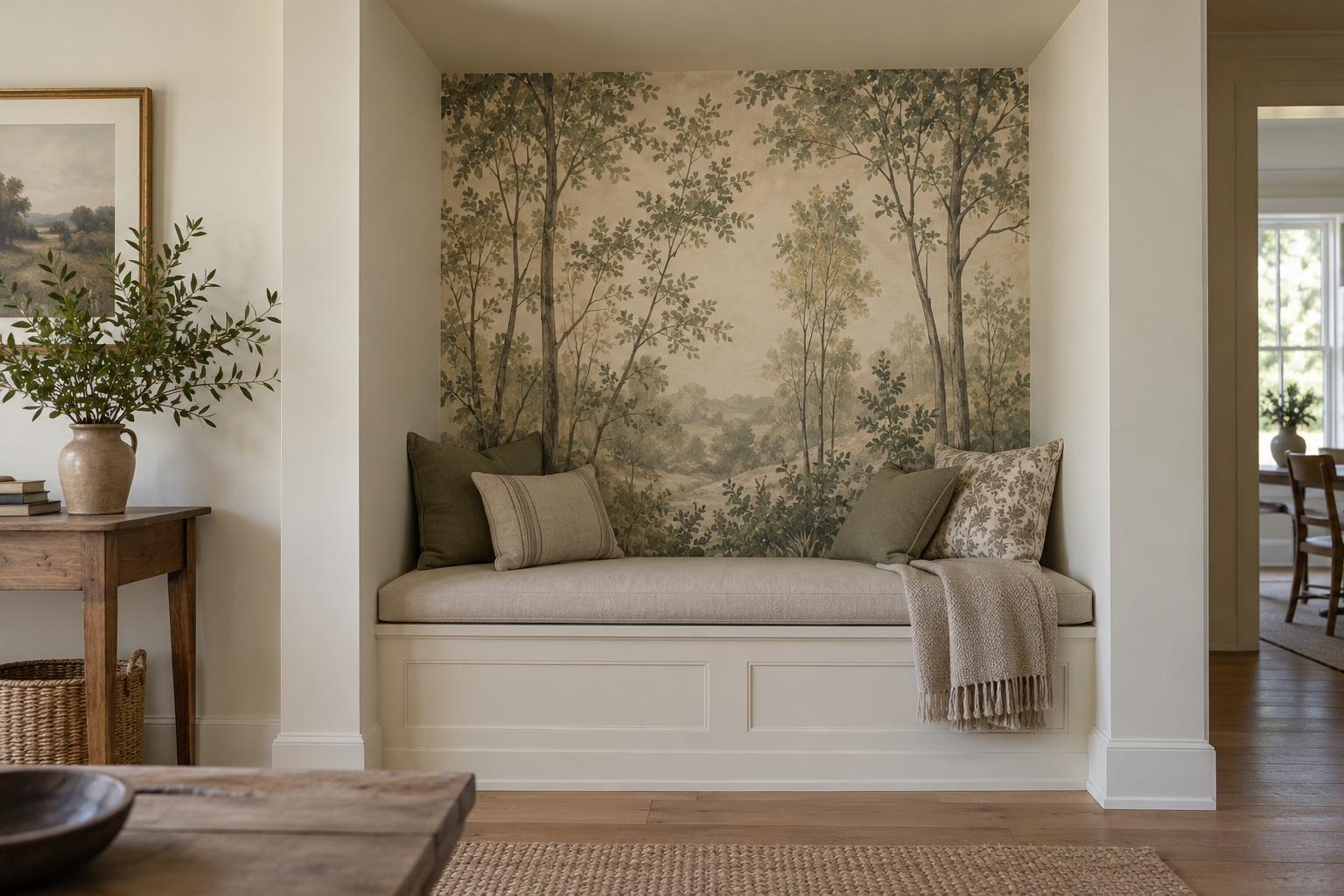 Can Mural Wallpaper Work in an Alcove or Niche? — wallpaper mural design preview
