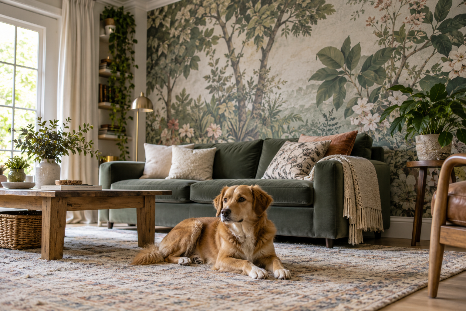 Is Mural Wallpaper Suitable for Homes with Pets? — wallpaper mural design preview
