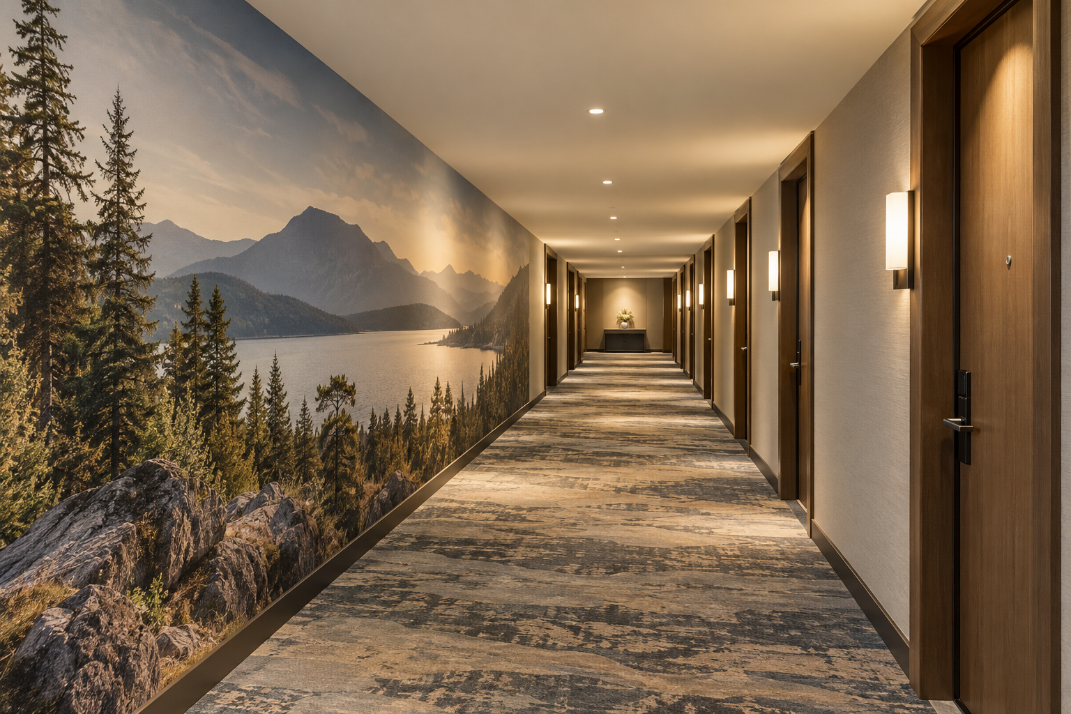 What to Check Before Using Mural Wallpaper in a Hotel Corridor — wallpaper mural design preview