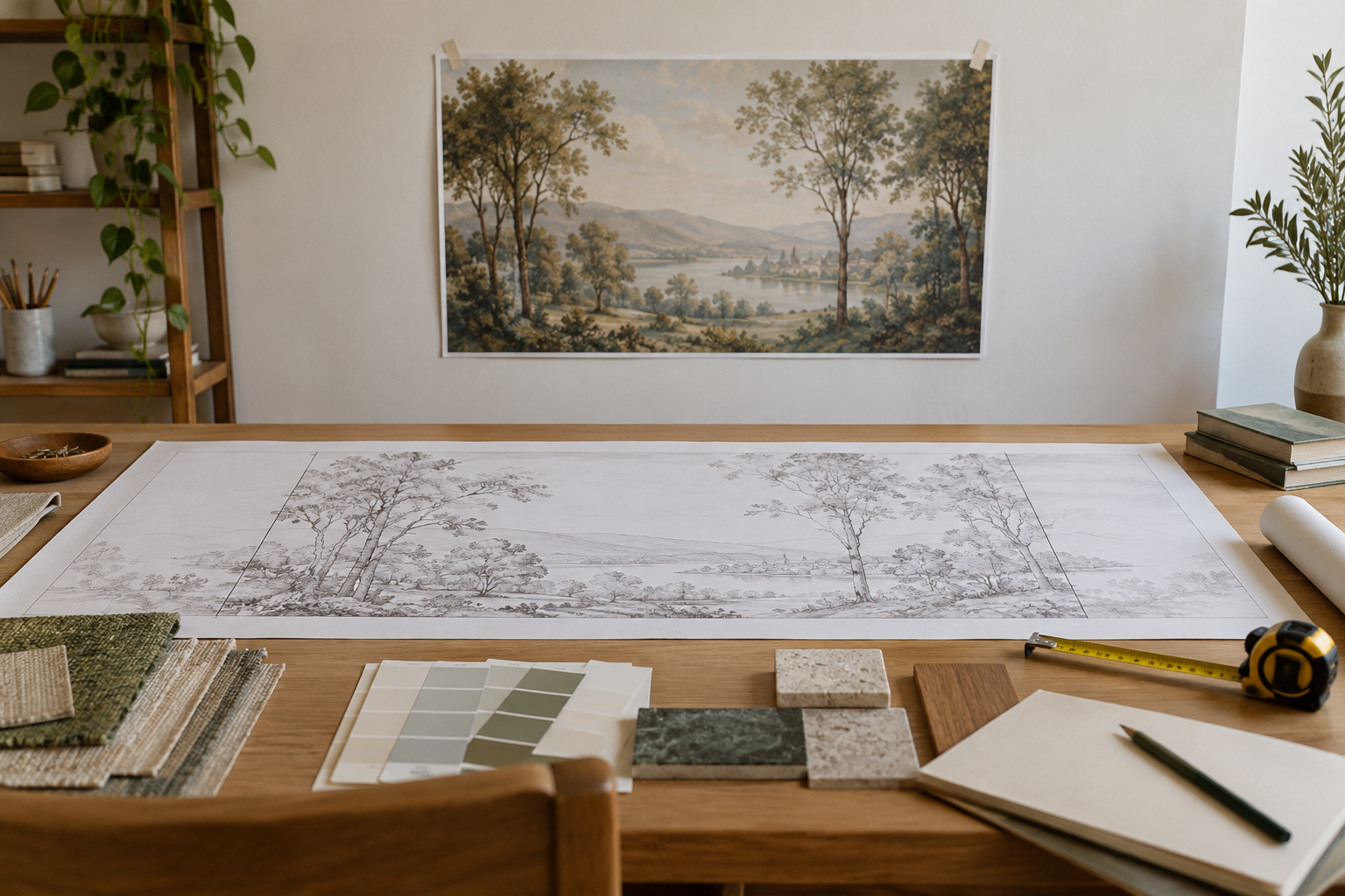 What If the Wall Is Wider Than the Mural Image? — wallpaper mural design preview