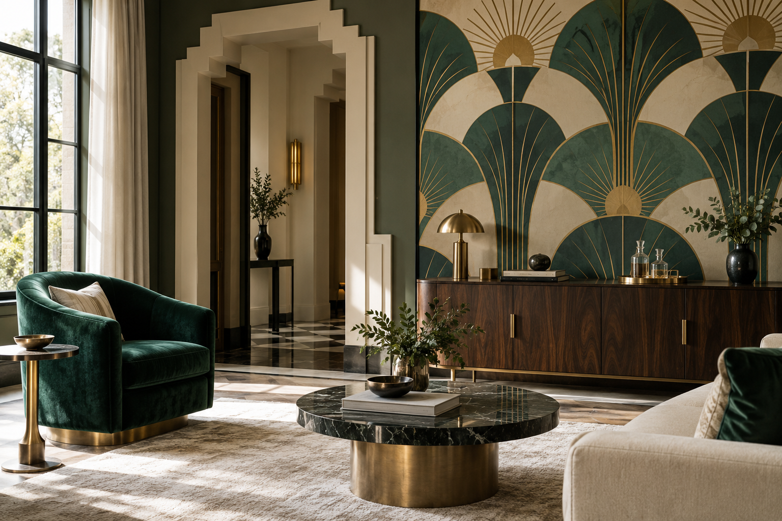 Which Mural Wallpaper Suits an Art Deco Interior? — wallpaper mural design preview