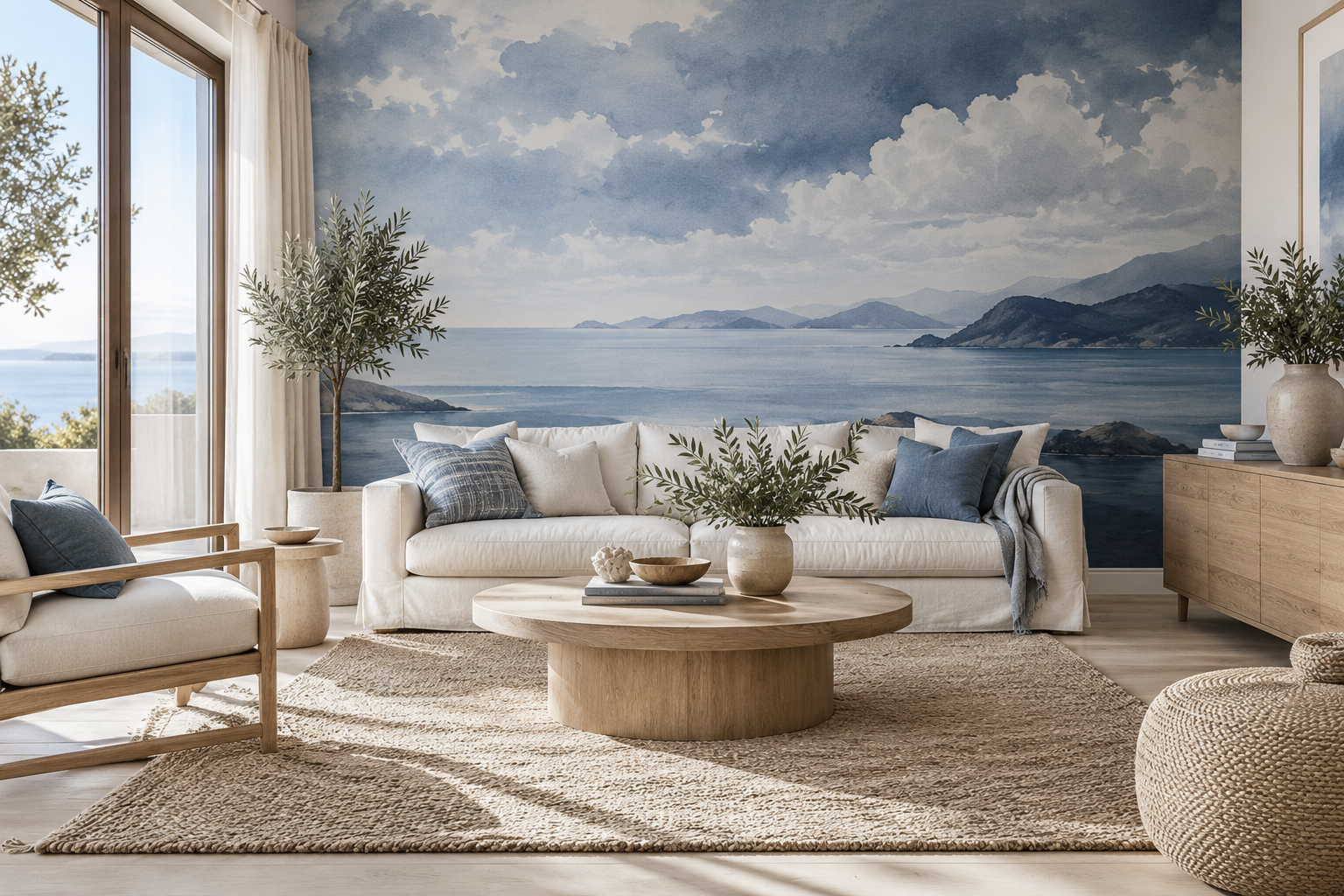 How to Choose Blue Mural Wallpaper for a Home — wallpaper mural design preview