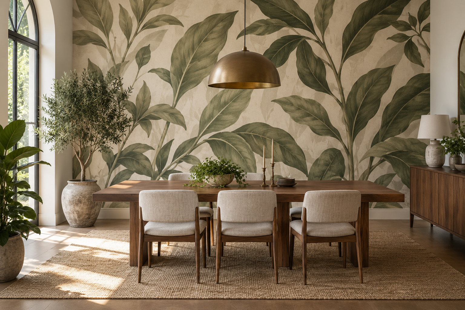 How to Use Green Mural Wallpaper Indoors — wallpaper mural design preview