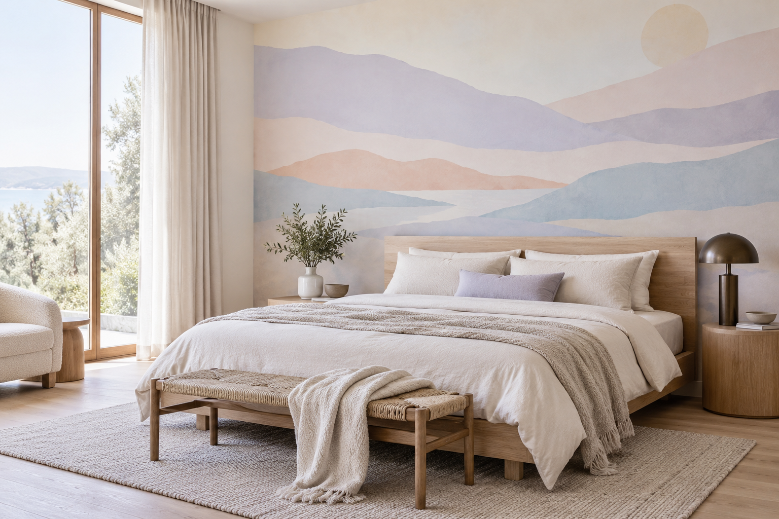 How Pastel Mural Wallpapers Work in Interior Schemes — wallpaper mural design preview