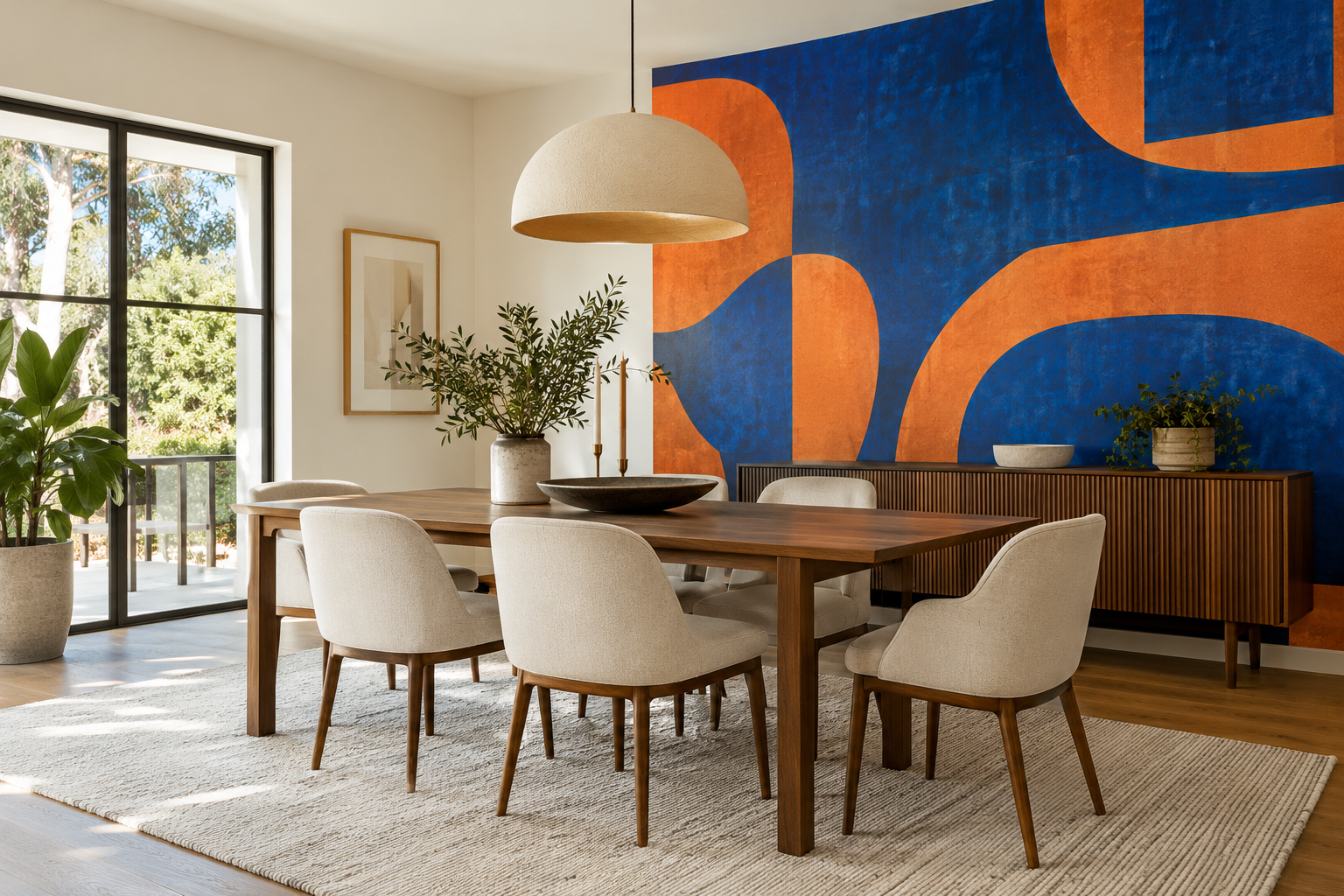 How to Balance a Bold Mural Wallpaper Colour — wallpaper mural design preview