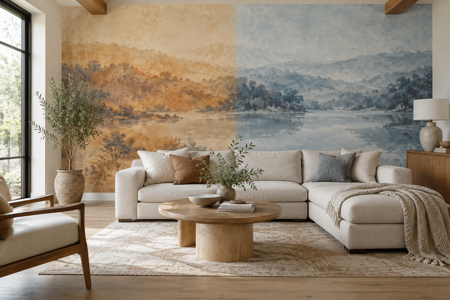 Warm or Cool Mural Wallpaper Colours: How to Choose — wallpaper mural design preview