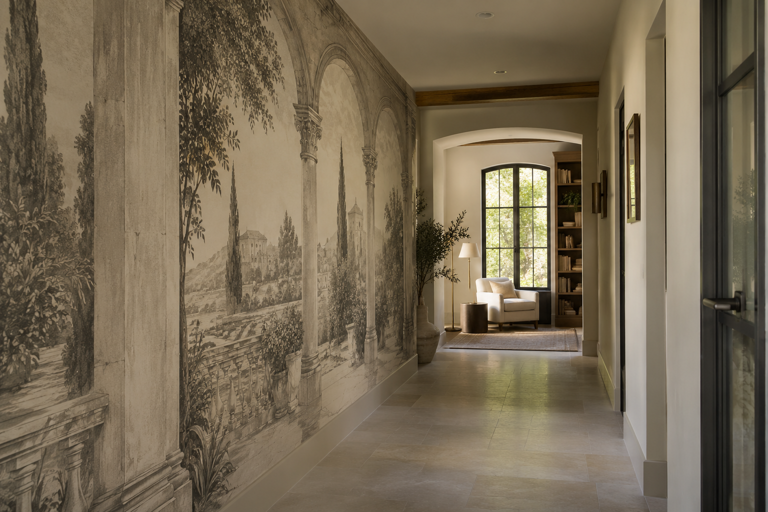 What Rooms Suit Architectural Mural Wallpaper? — wallpaper mural design preview