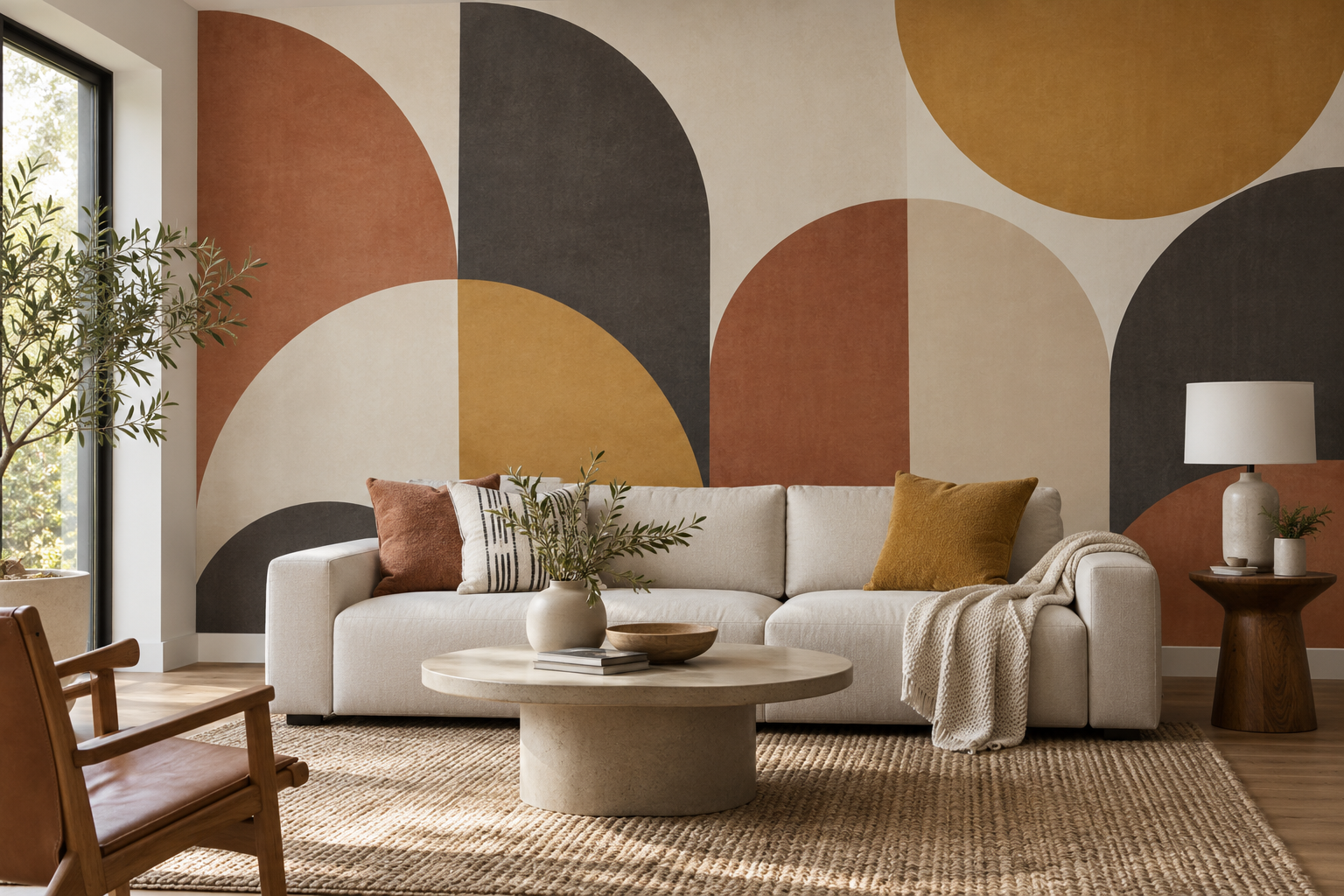 How to Scale Geometric Mural Wallpaper — wallpaper mural design preview