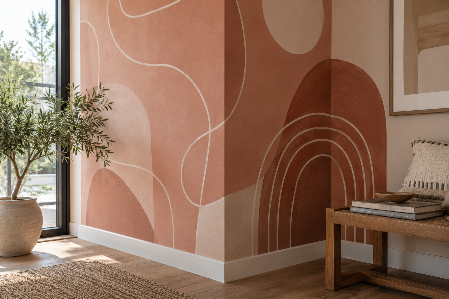 How to Finish Mural Wallpaper at Corners — wallpaper mural design preview