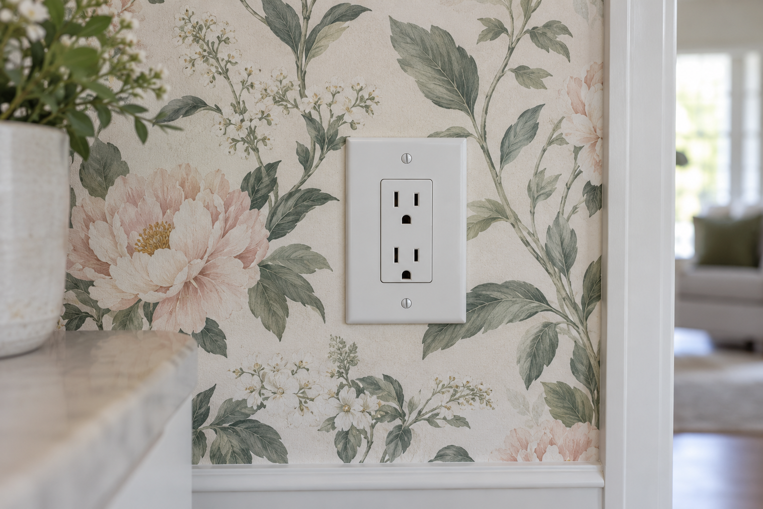 How to Install Mural Wallpaper Around Sockets — wallpaper mural design preview