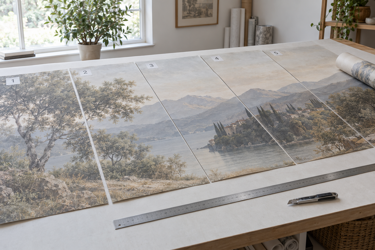 How to Cut Mural Wallpaper Panels Carefully — wallpaper mural design preview