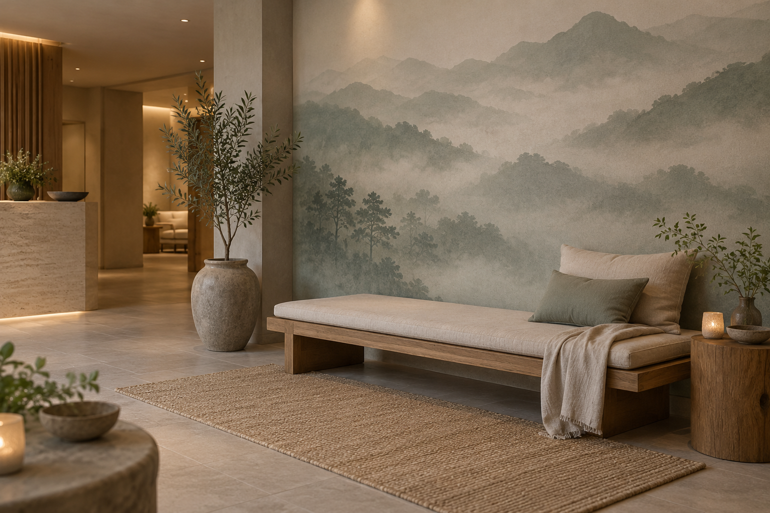 What Mural Wallpaper Suits a Spa Interior? — wallpaper mural design preview