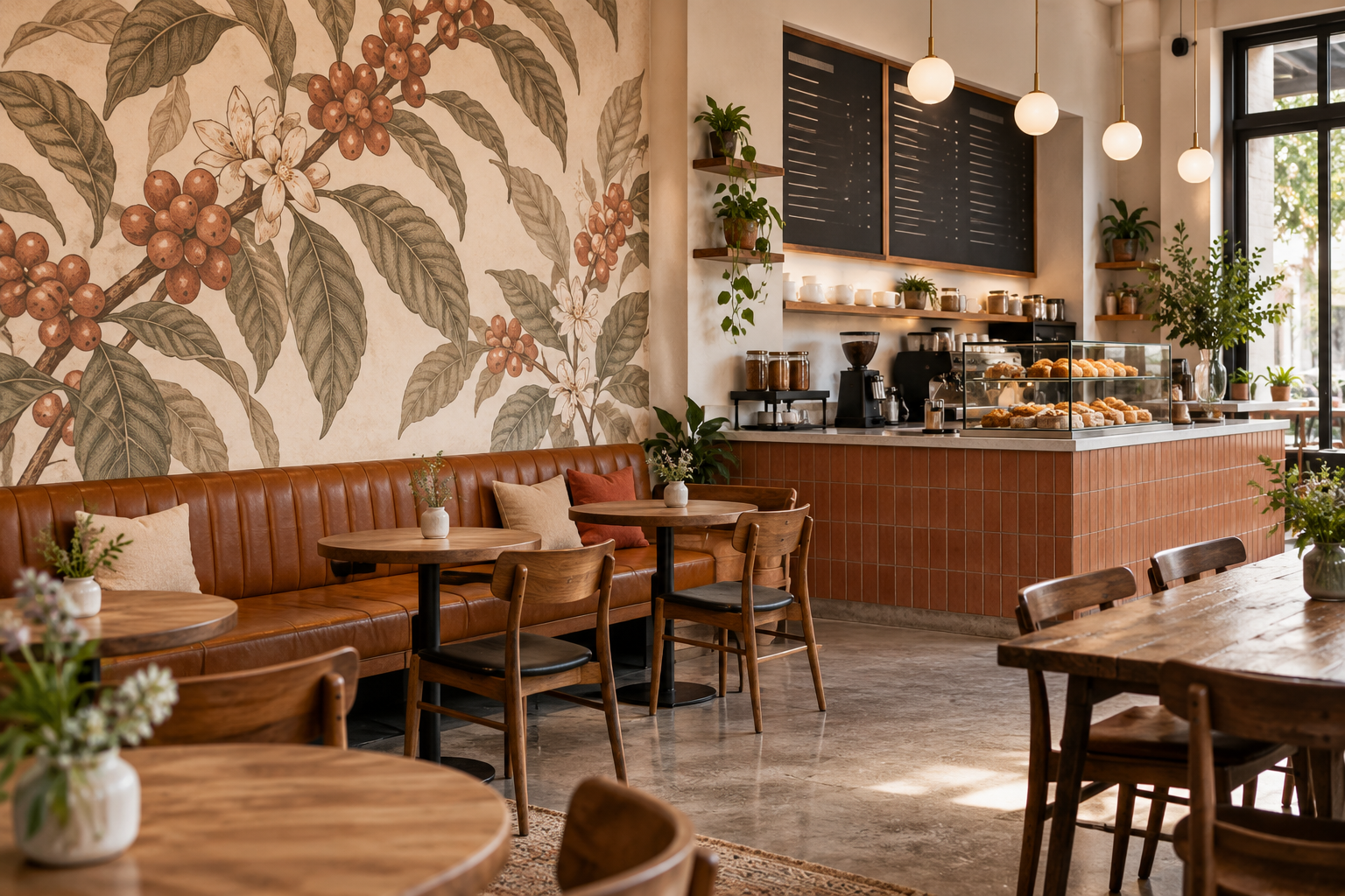 How to Choose Mural Wallpaper for a Cafe — wallpaper mural design preview