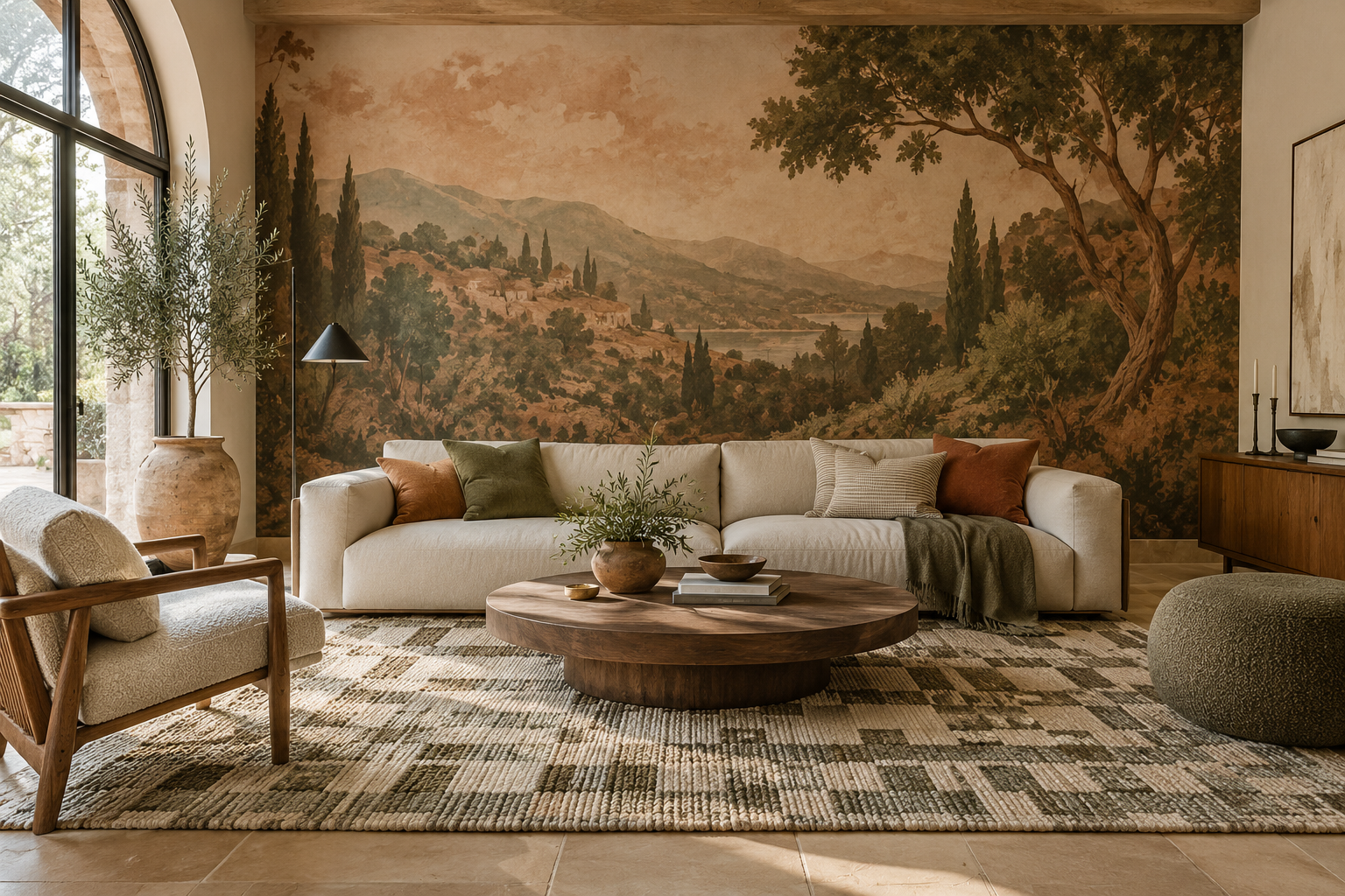 How to Coordinate Mural Wallpaper with a Rug — wallpaper mural design preview