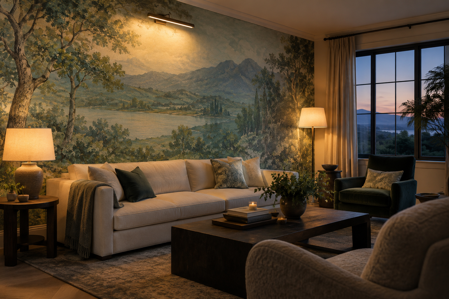 How to Plan Lighting Around Mural Wallpaper — wallpaper mural design preview