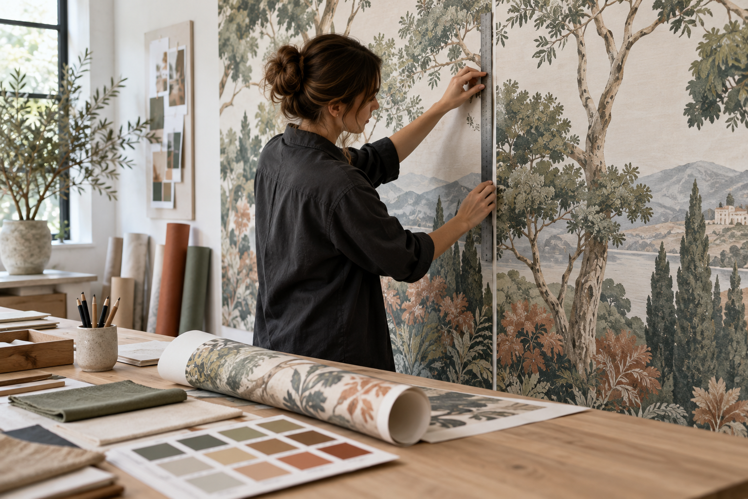 Review every detail — custom wallpaper project view