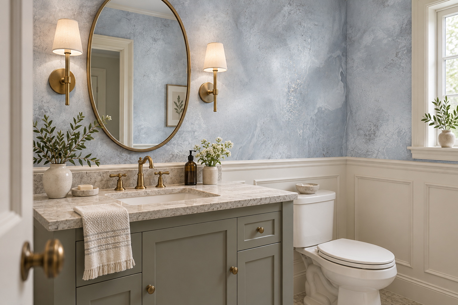 Grey Concrete Decorative Wallpaper Mural Accent-wall-wallpaper-murals, Peel-and-stick Finish