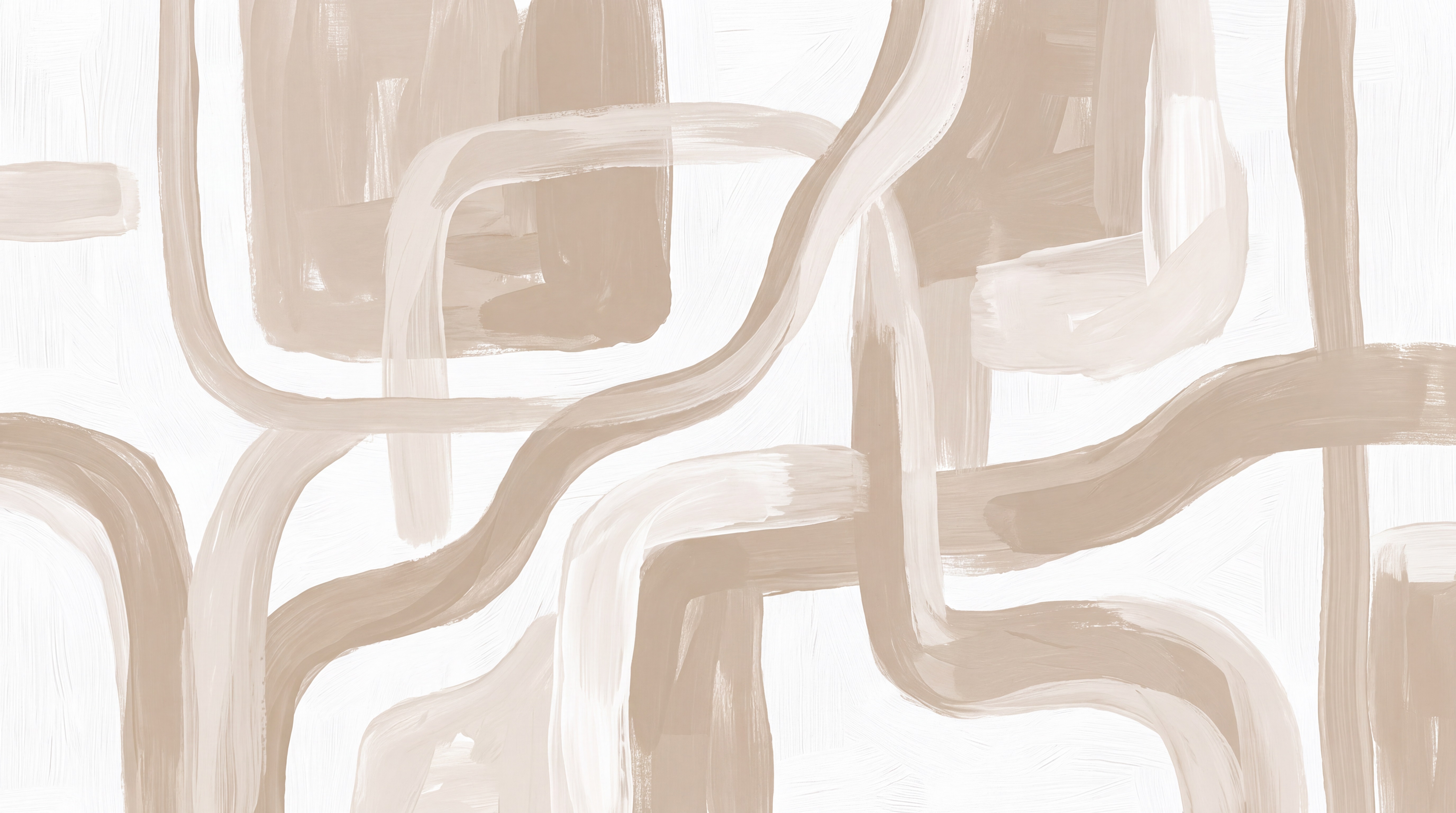 Beige Linear Abstract Wallpaper Mural, Peel-and-stick Finish