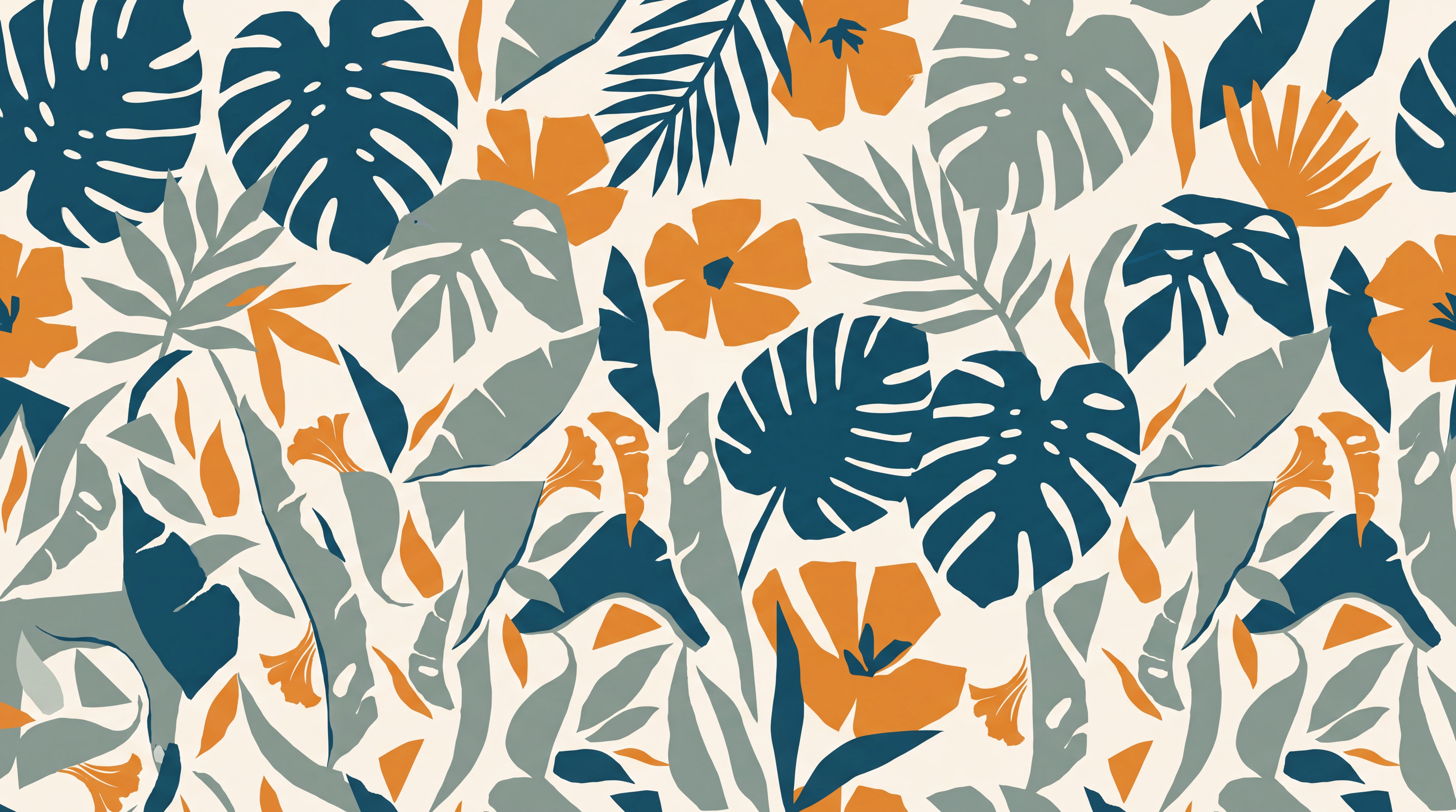Teal Pattern Decorative Abstract Wallpaper Mural, Peel-and-stick Finish