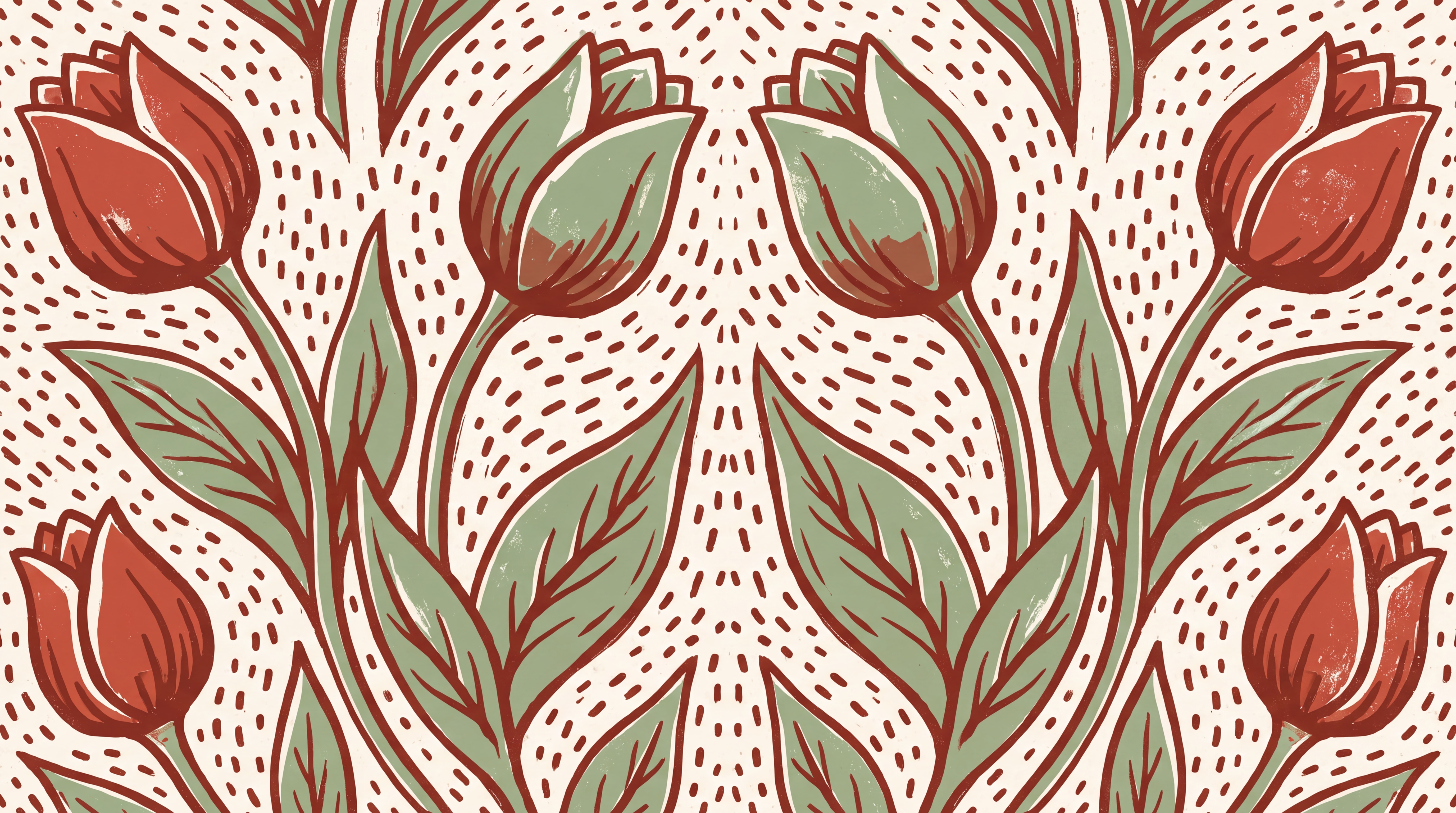 Red Pattern Decorative Wallpaper Mural, Peel-and-stick Finish