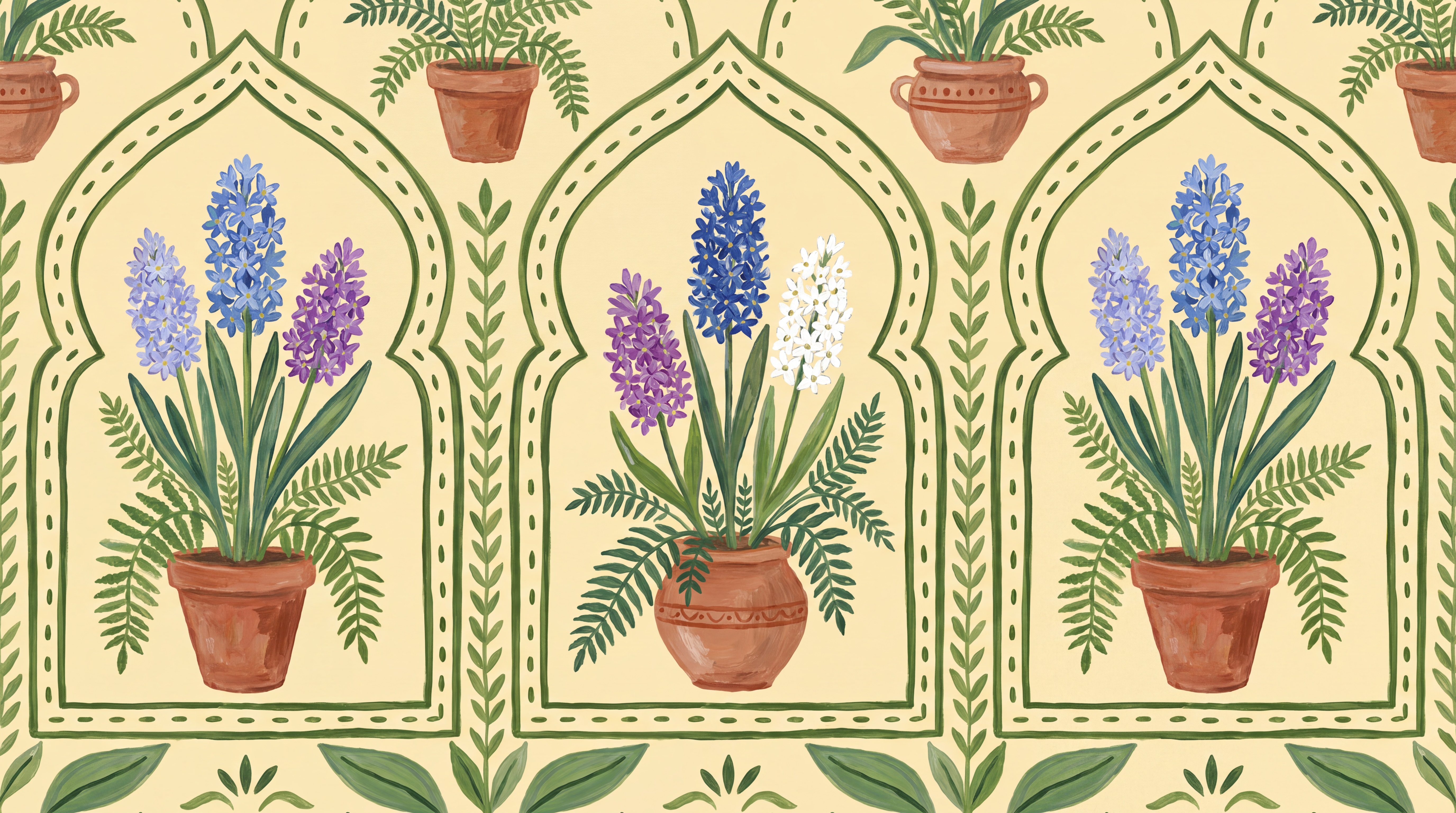 Neutral Pattern Decorative Wallpaper Mural, Peel-and-stick Finish