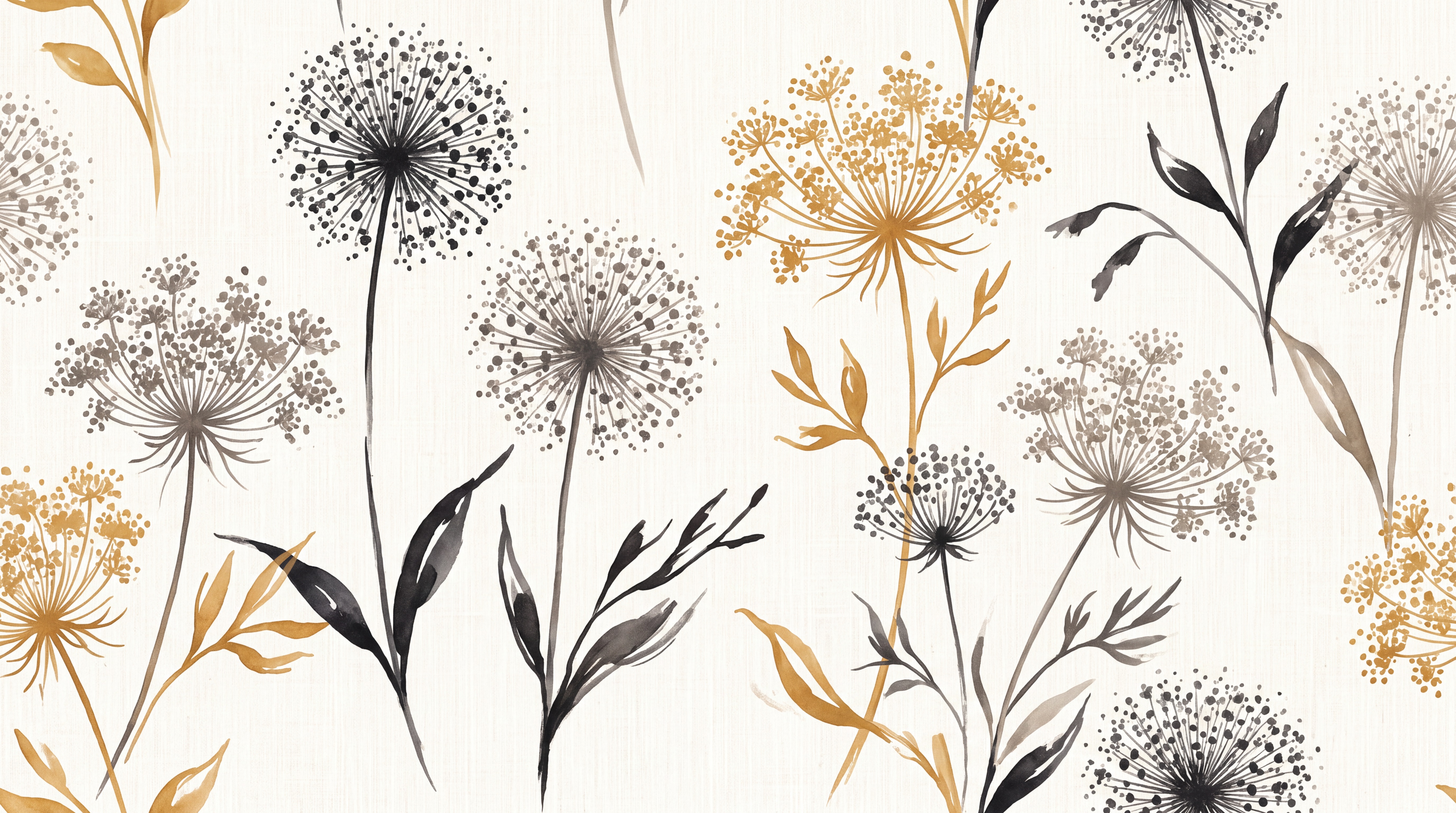 Gold Pattern Decorative Layered Wallpaper Mural, Peel-and-stick Finish