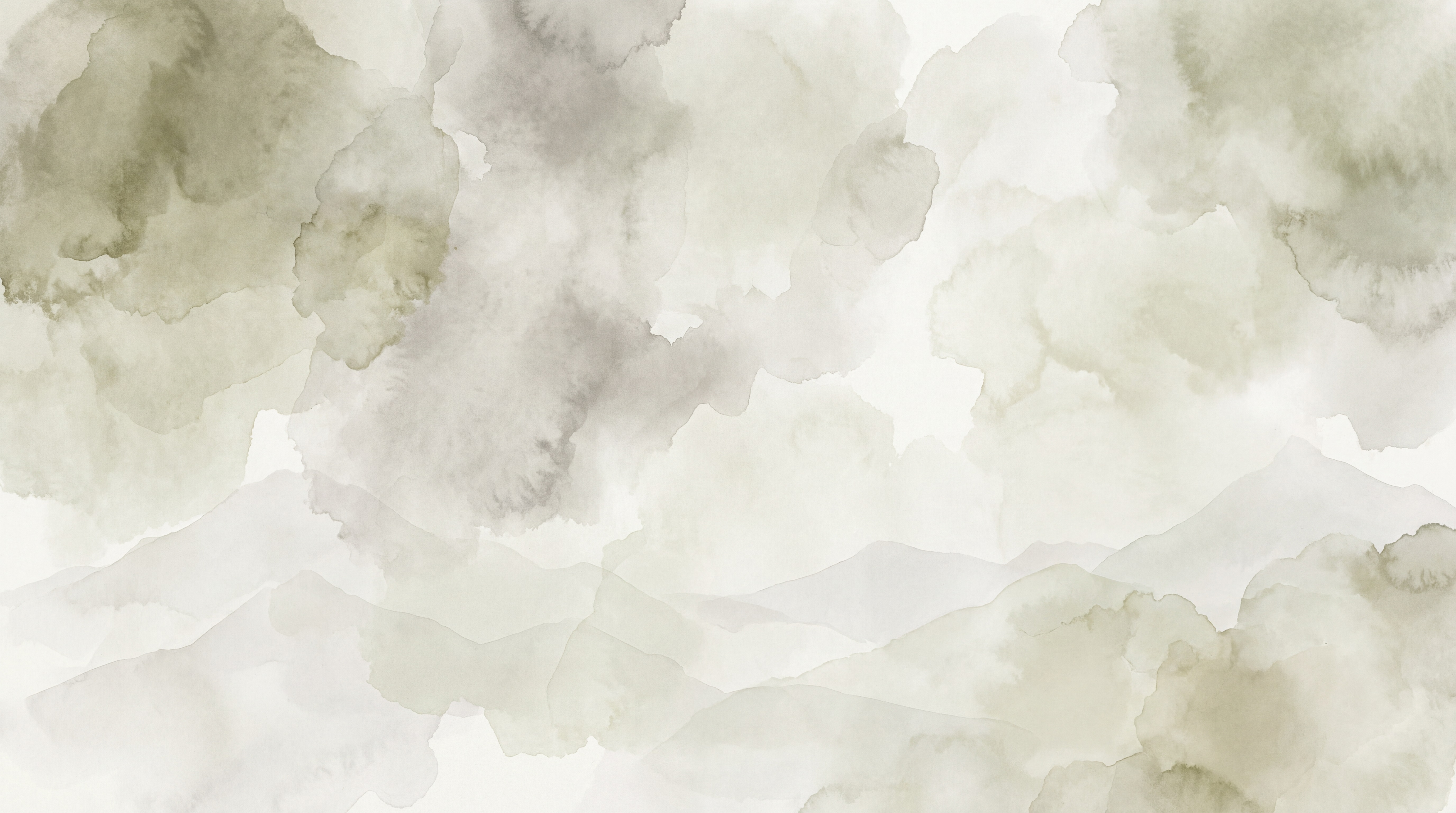 Sage Washed Artful Wallpaper Mural, Peel-and-stick Finish