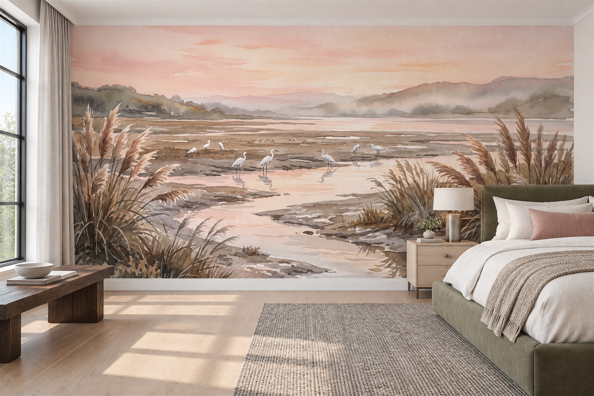 Peach Pattern Decorative Abstract Wallpaper Mural Accent-wall-wallpaper-murals, Peel-and-stick Finish