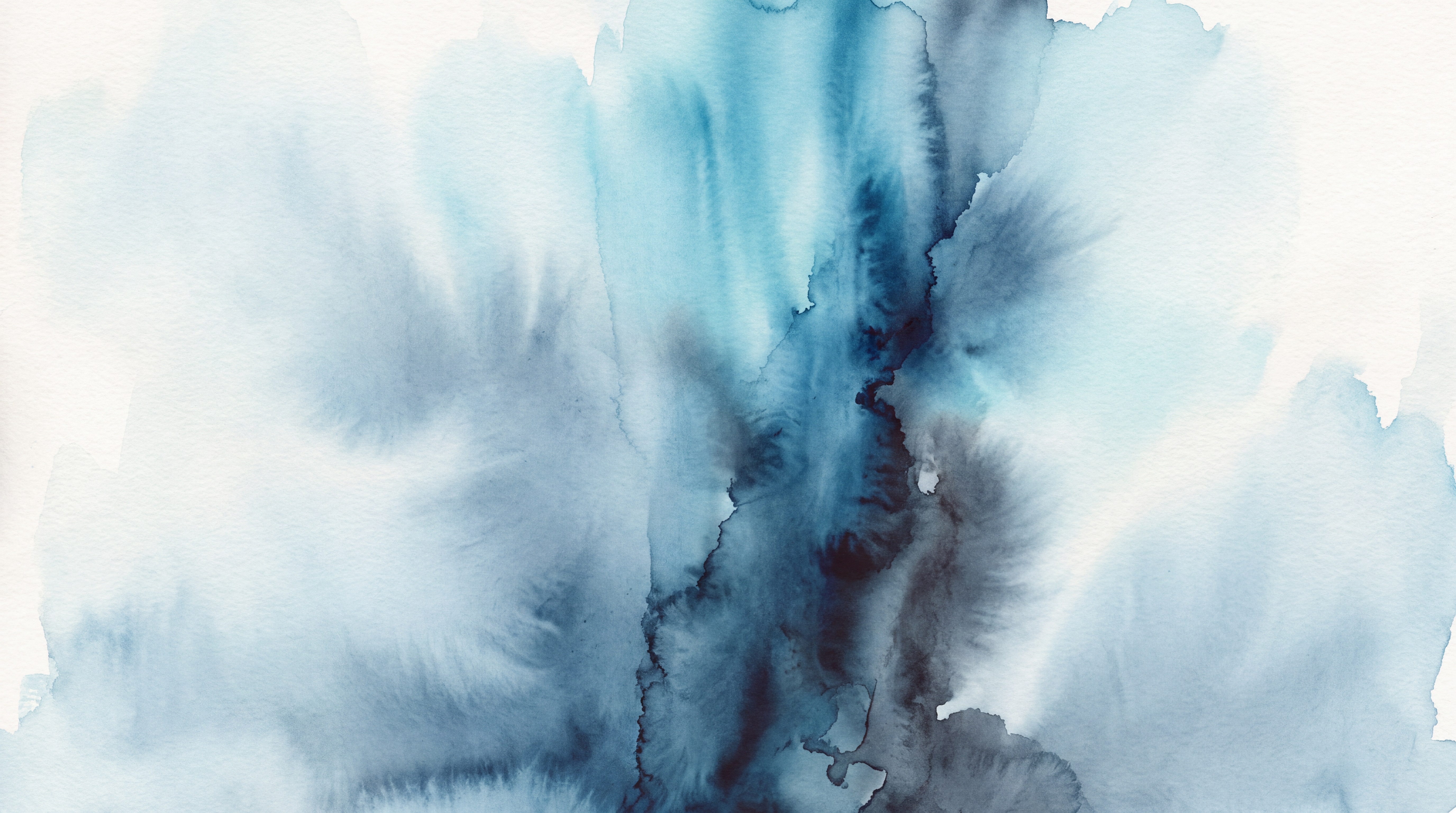 Blue Ink Artful Wallpaper Mural, Peel-and-stick Finish