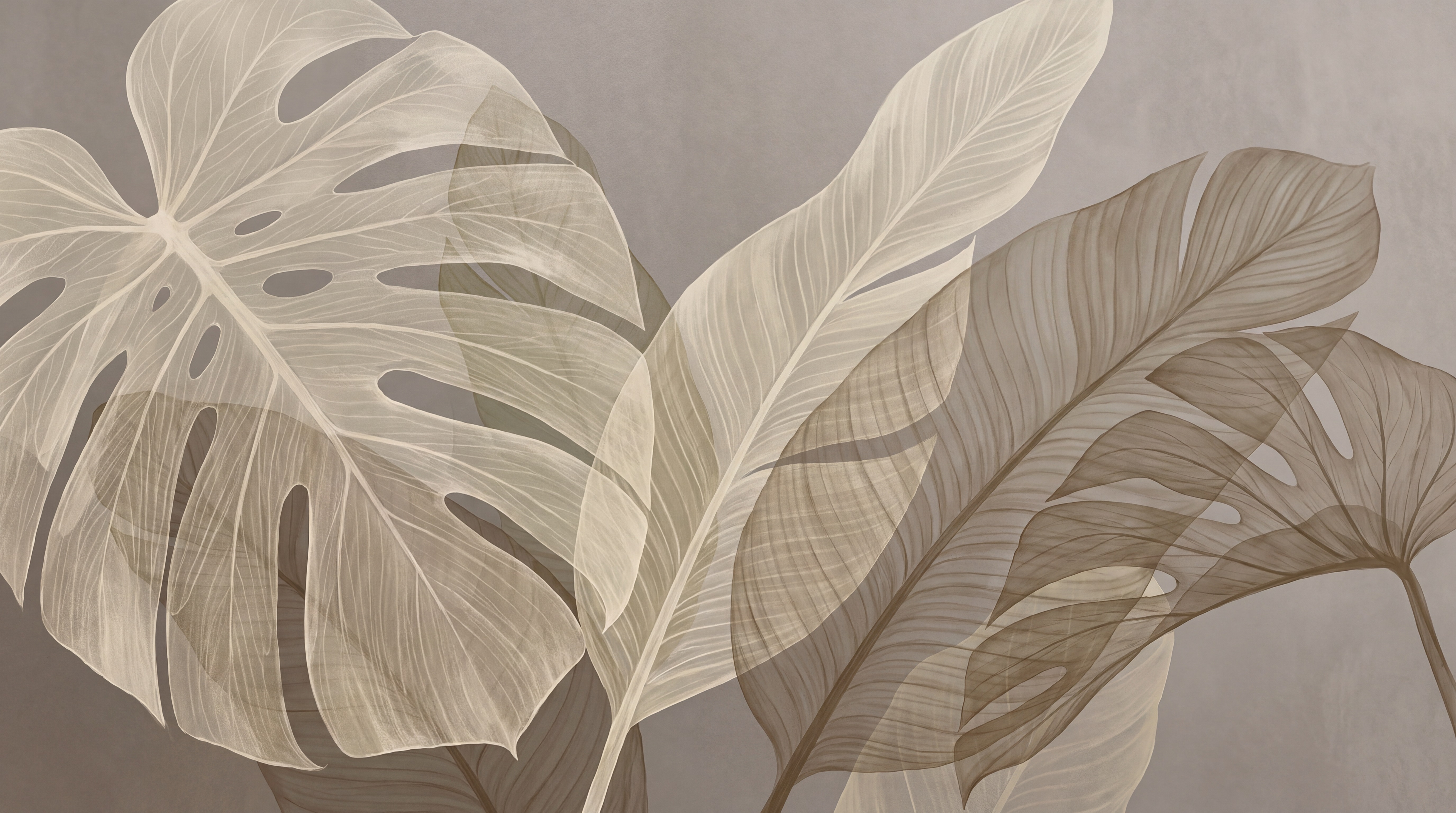 Taupe Pattern Decorative Abstract Wallpaper Mural Accent-wall-wallpaper-murals, Peel-and-stick Finish