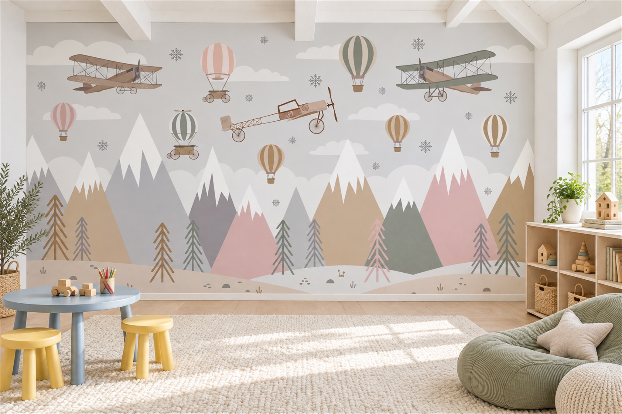 Can You Use a Mural on Only Part of a Wall? — wallpaper mural design preview, peel-and-stick finish