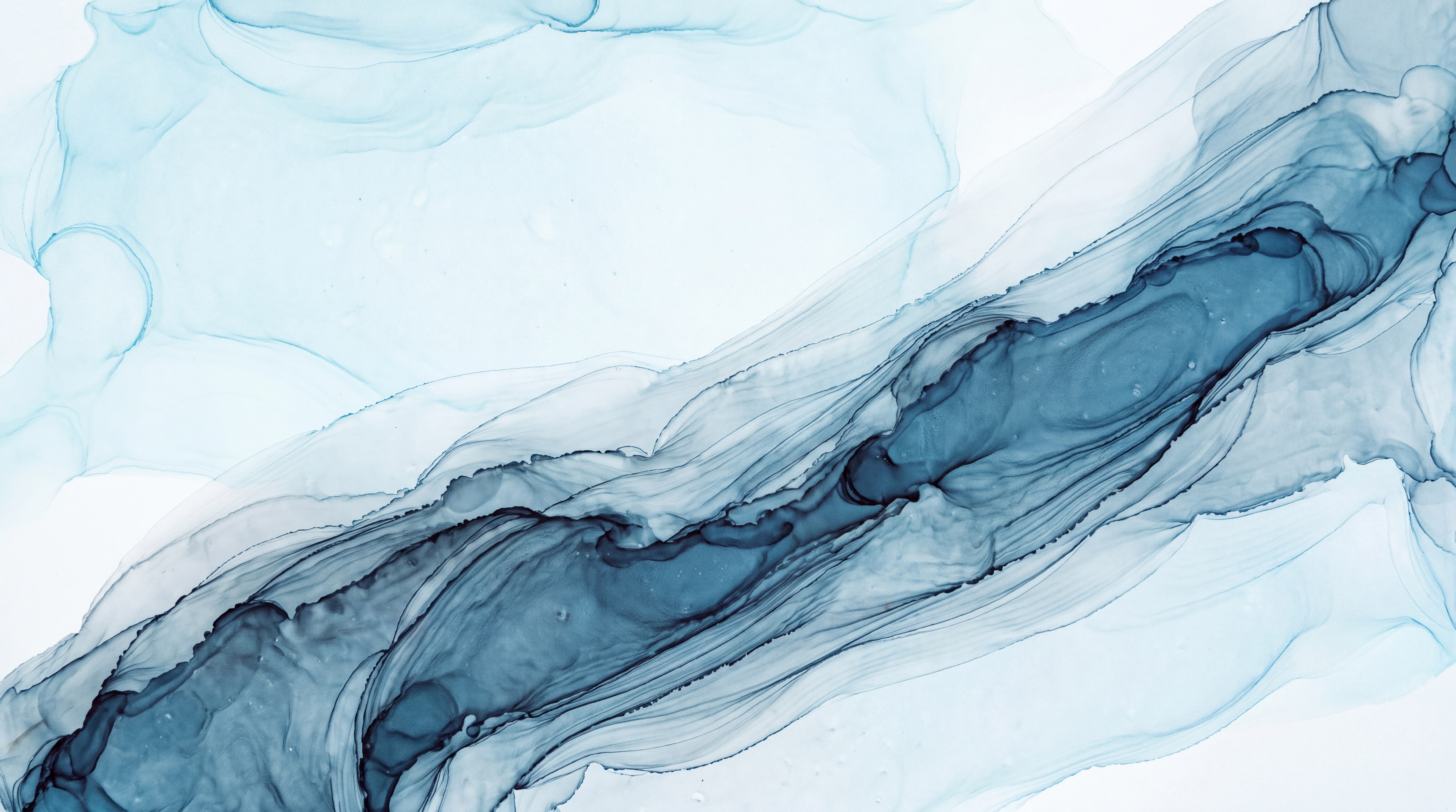 Blue Agate Decorative Abstract Wallpaper Mural, Peel-and-stick Finish