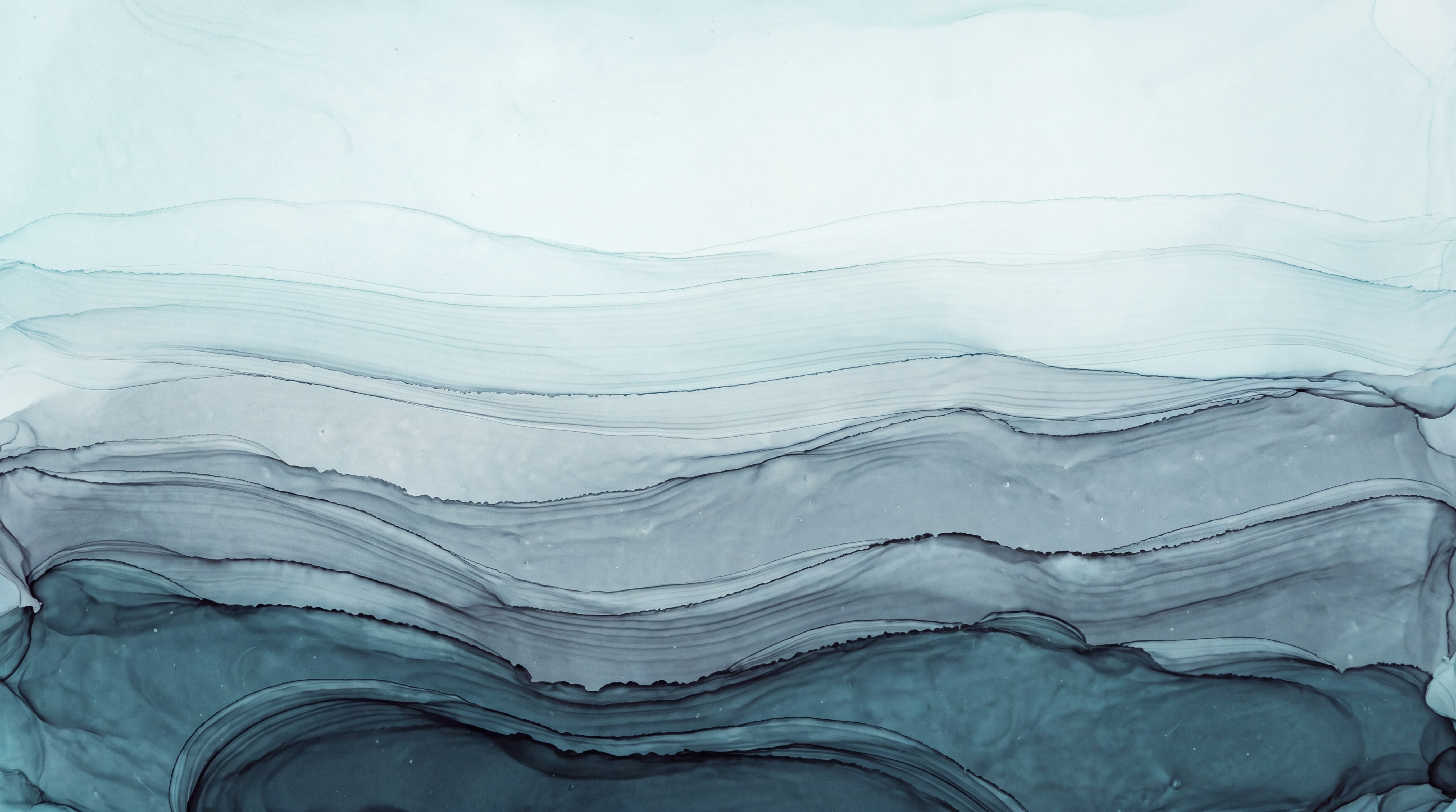 Blue Pattern Decorative Wallpaper Mural Layered, Peel-and-stick Finish