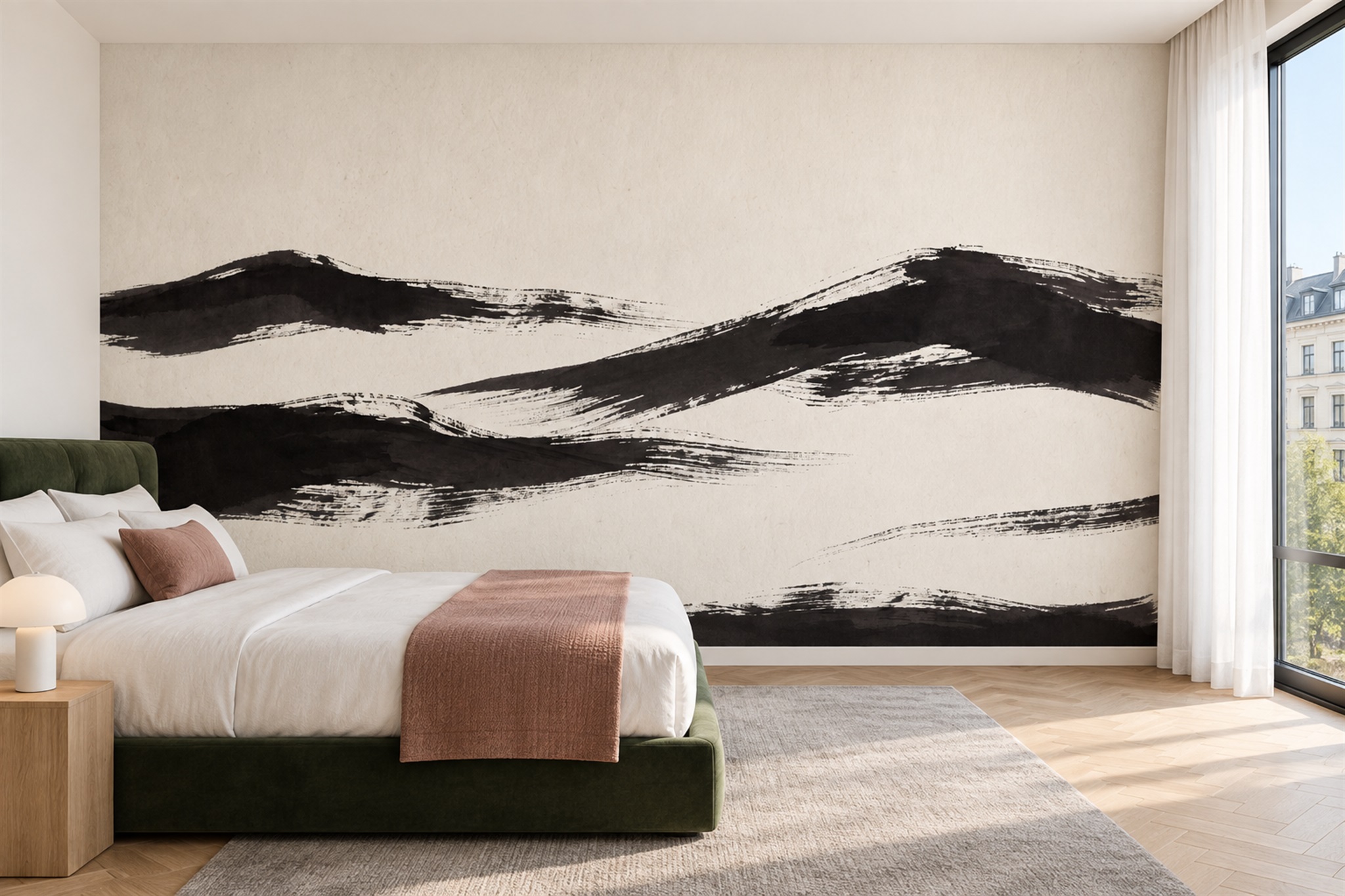 Black Hills Scenic Wallpaper Mural Bedroom-wallpaper-murals, Peel-and-stick Finish