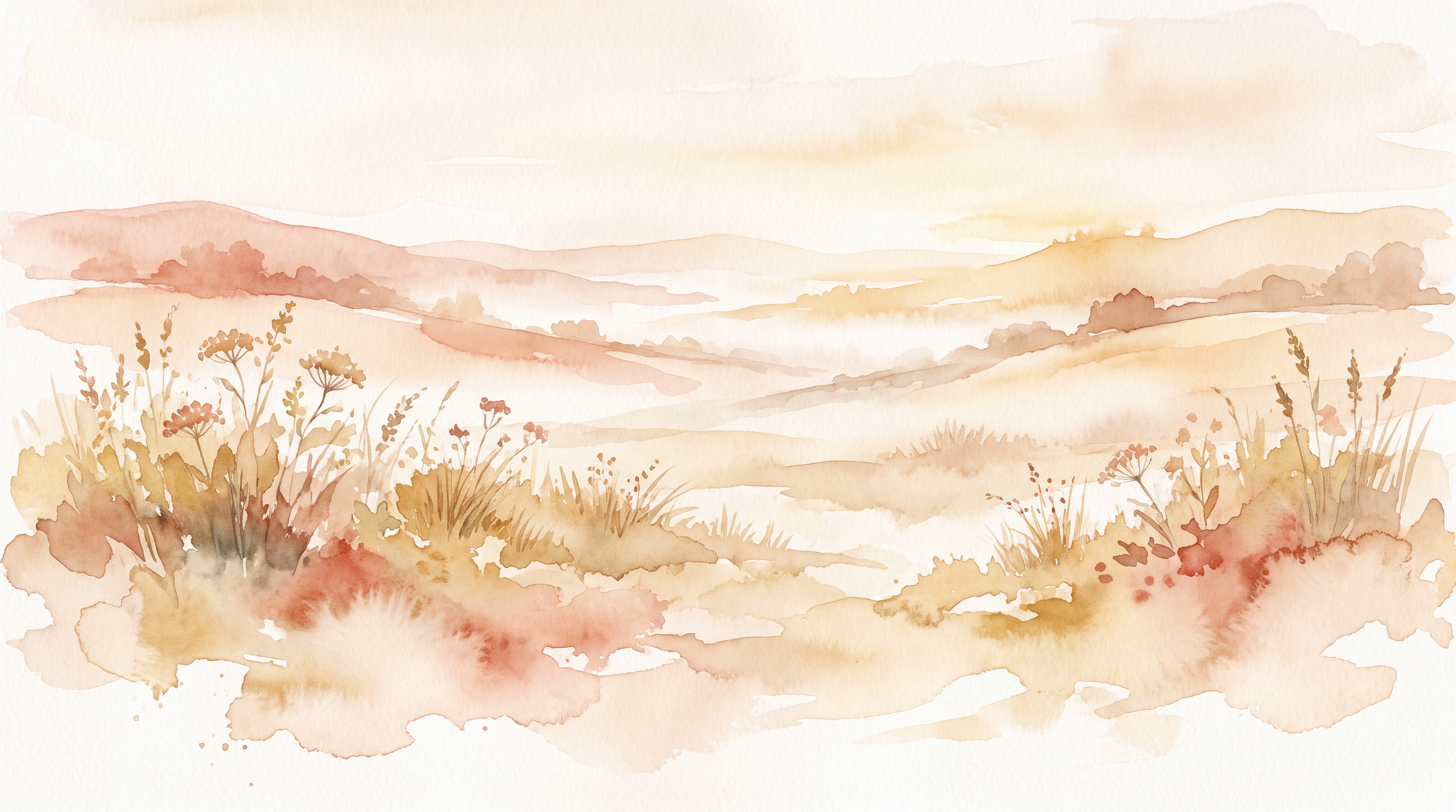 Peach Meadow Scenic Wallpaper Mural, Peel-and-stick Finish