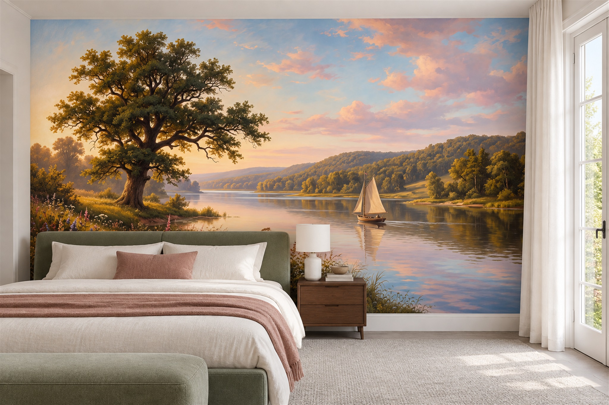Gold Pattern Decorative Organic Wallpaper Mural Bedroom-wallpaper-murals, Peel-and-stick Finish