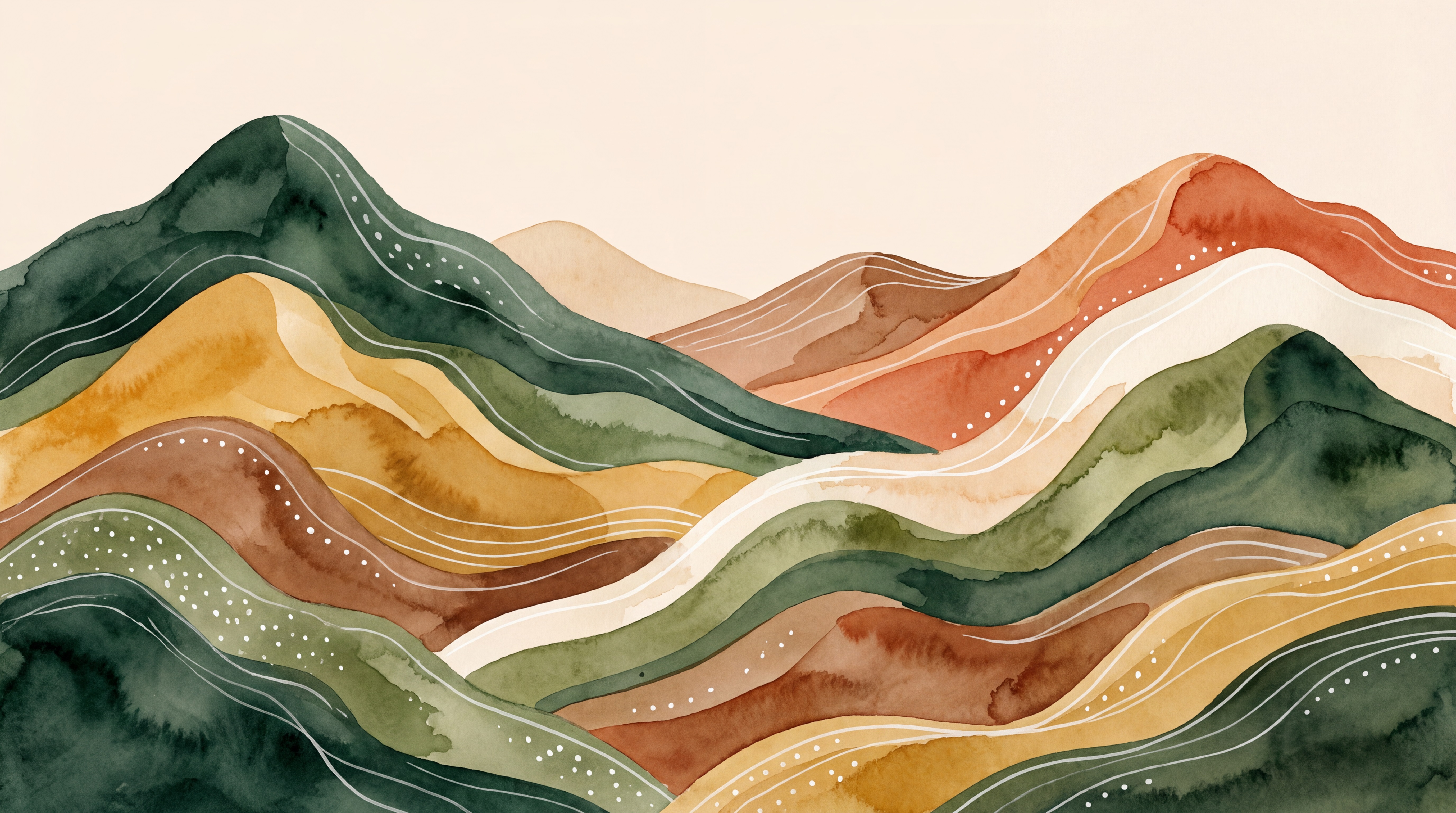 Green Hills Scenic Wallpaper Mural, Peel-and-stick Finish