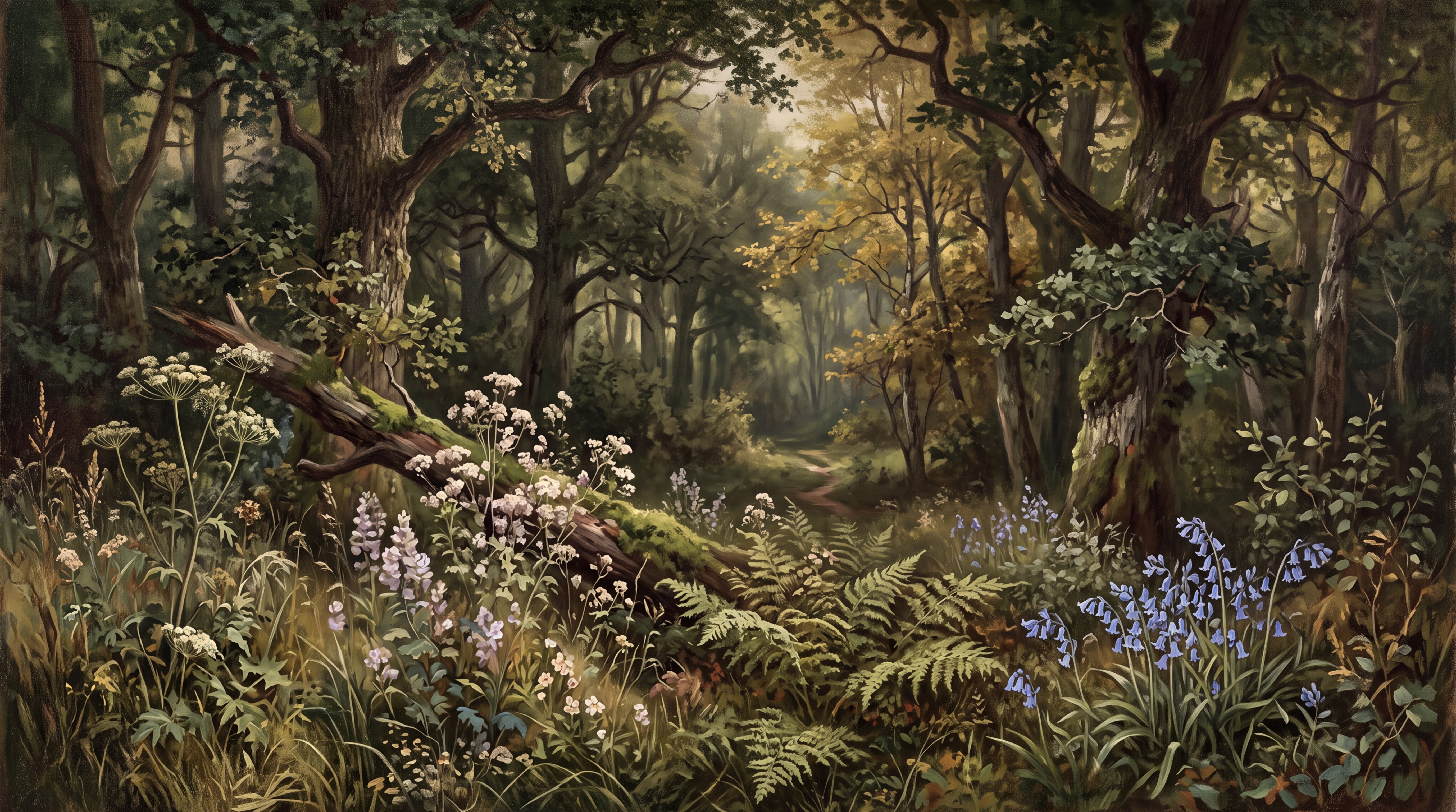 Olive Scenic Scenic Wallpaper Mural, Peel-and-stick Finish