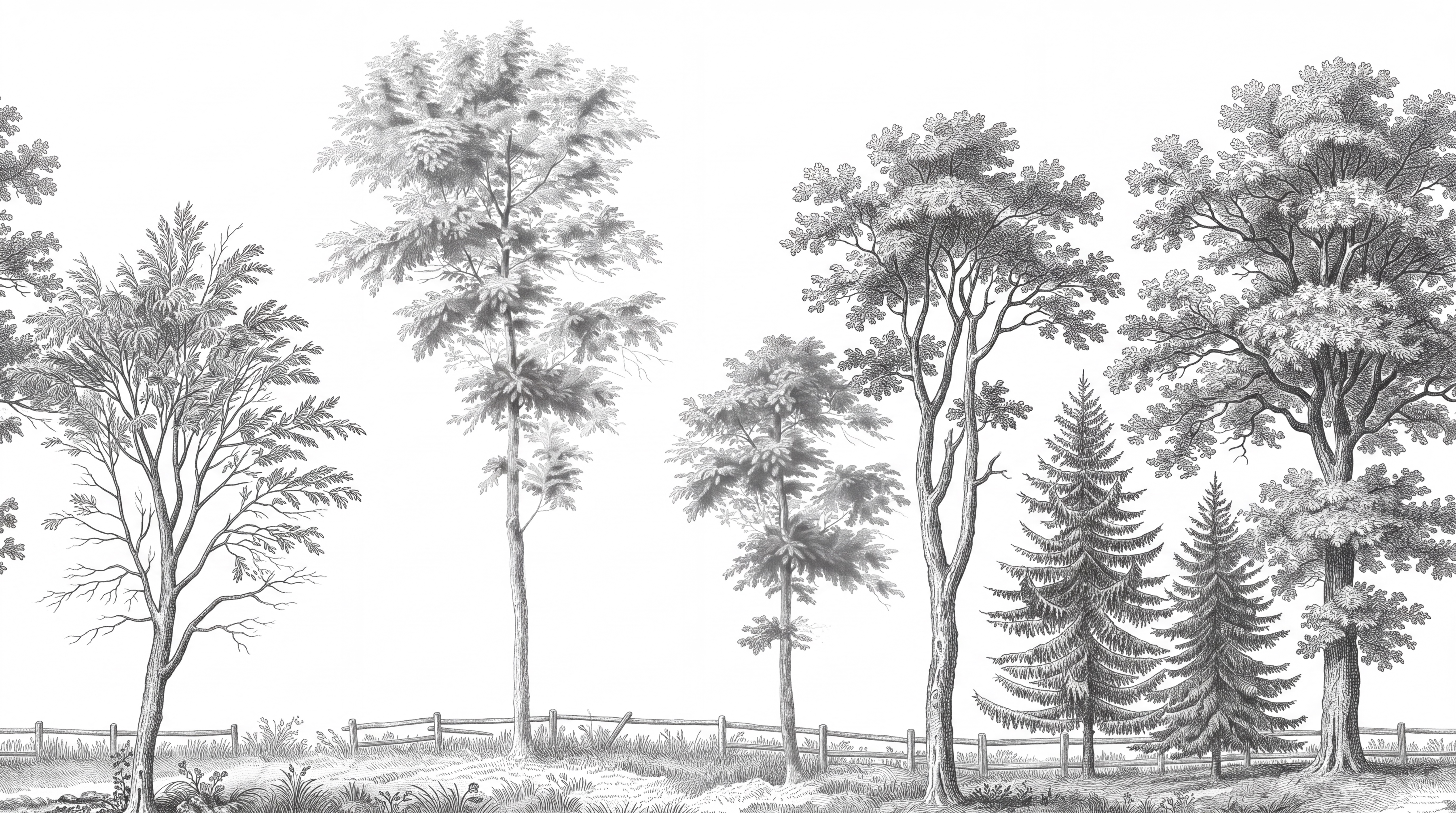 Grey Scenic Scenic Painterly Wallpaper Mural, Peel-and-stick Finish
