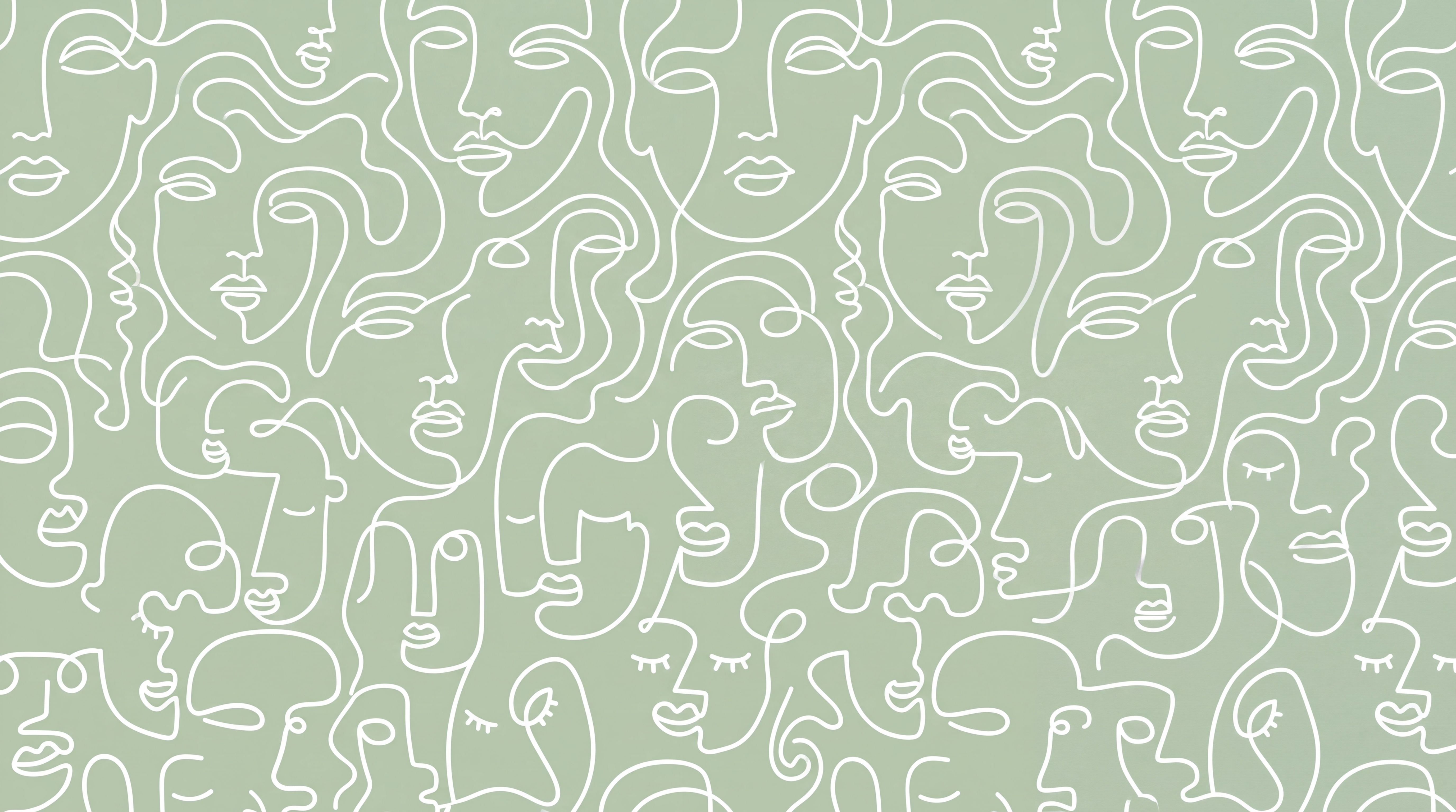 Sage Pattern Decorative Atmospheric Wallpaper Mural, Peel-and-stick Finish