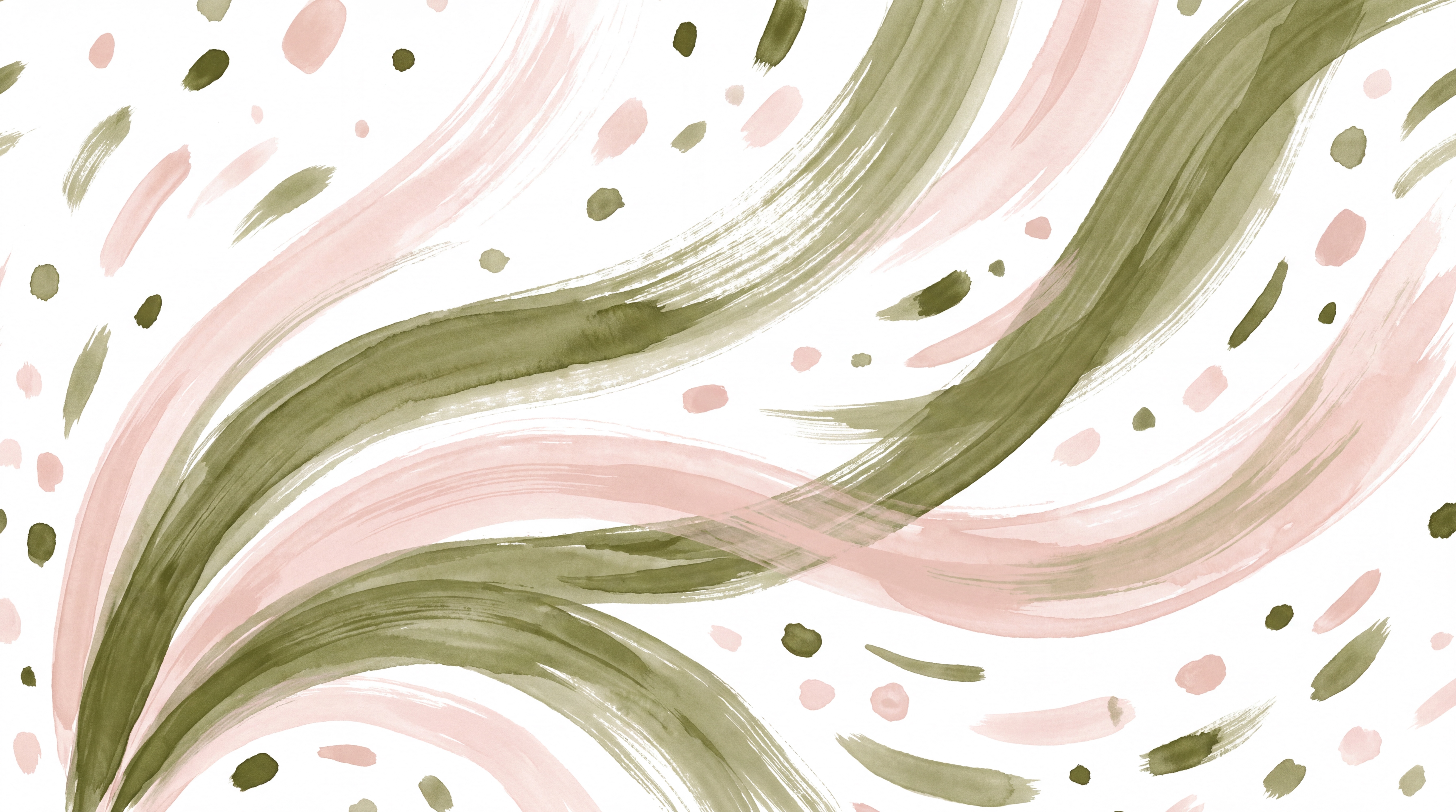 Olive Brushstroke Artful Wallpaper Mural, Peel-and-stick Finish