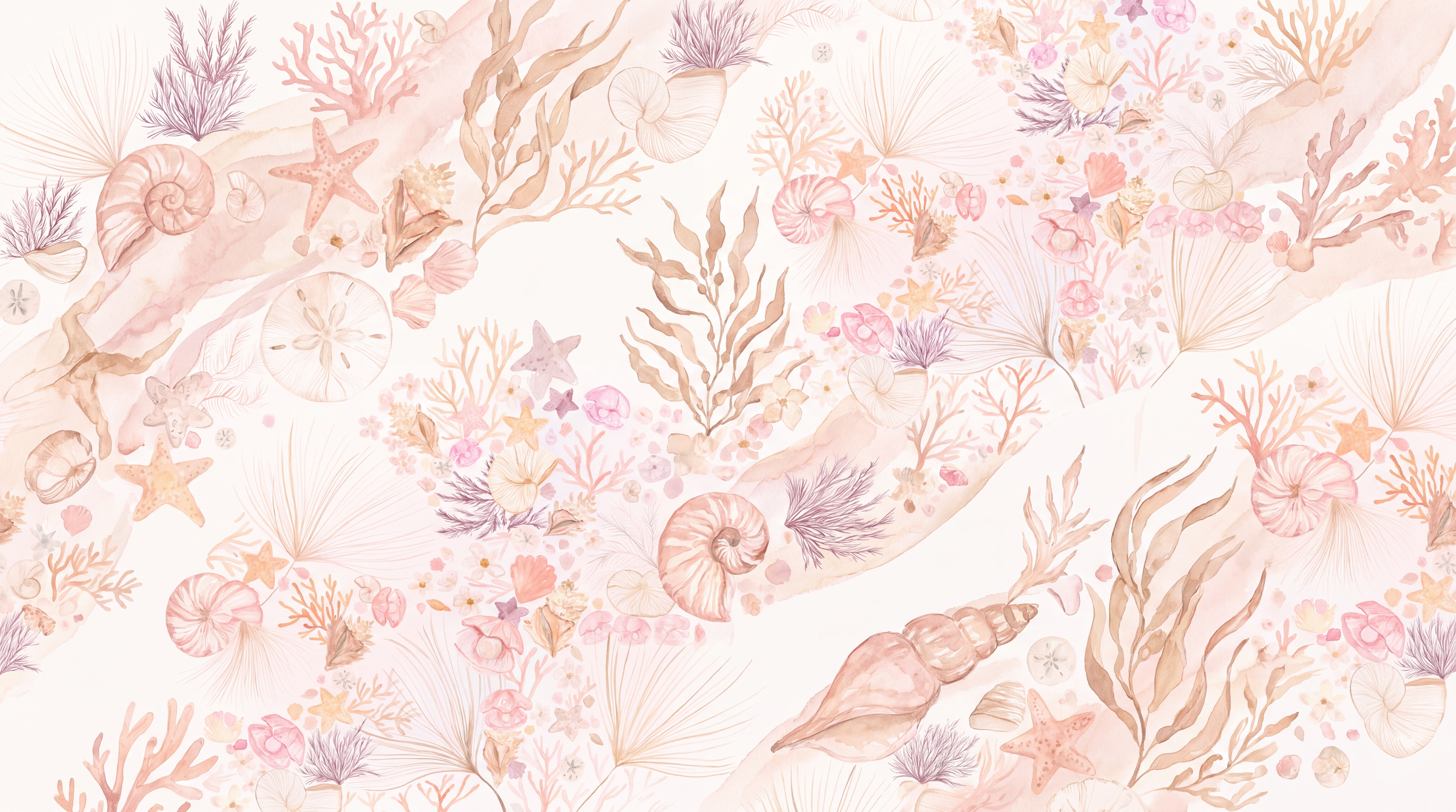 Pink Pattern Decorative Atmospheric Wallpaper Mural, Peel-and-stick Finish