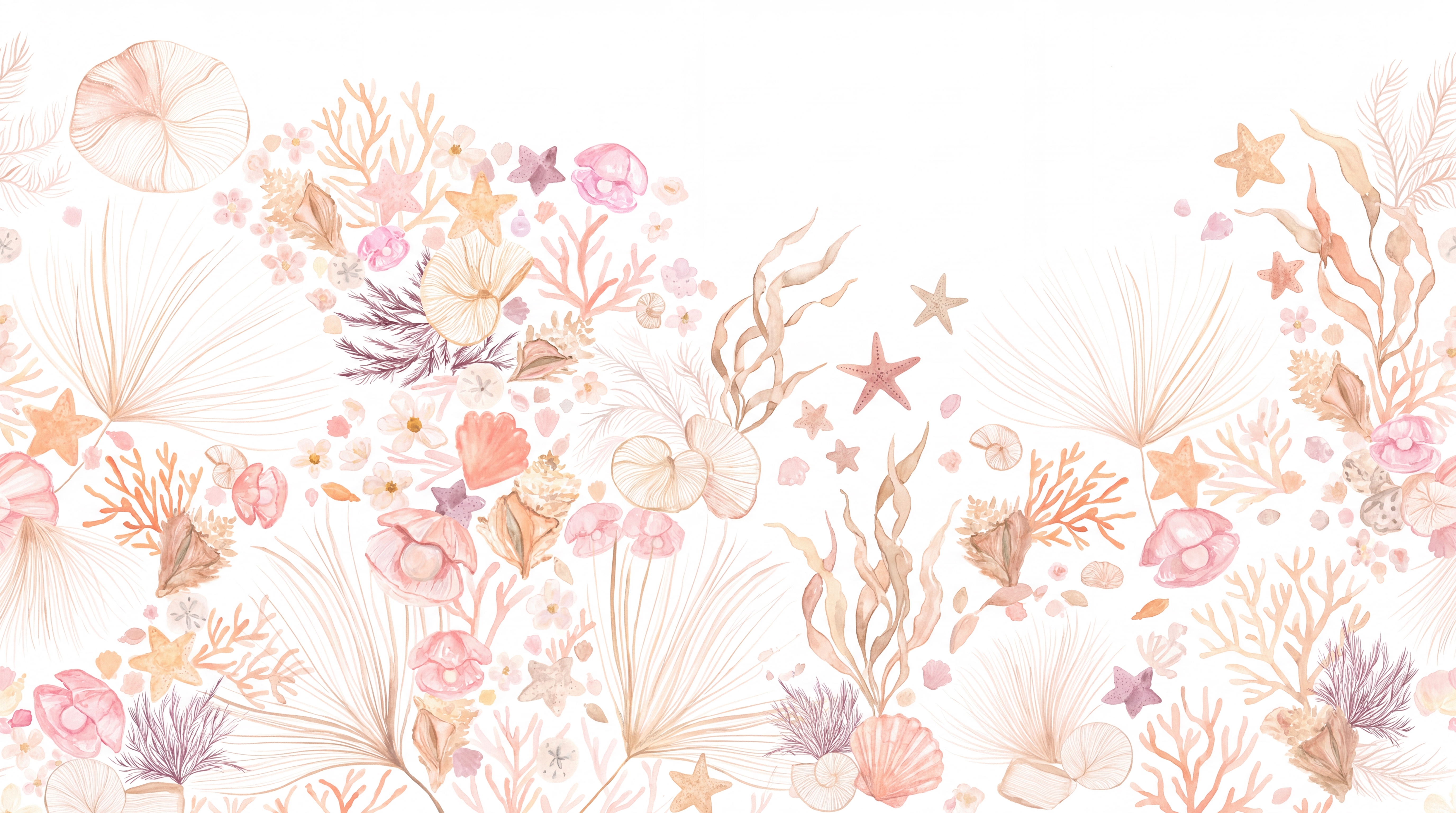 Peach Pattern Decorative Textured Wallpaper Mural, Peel-and-stick Finish