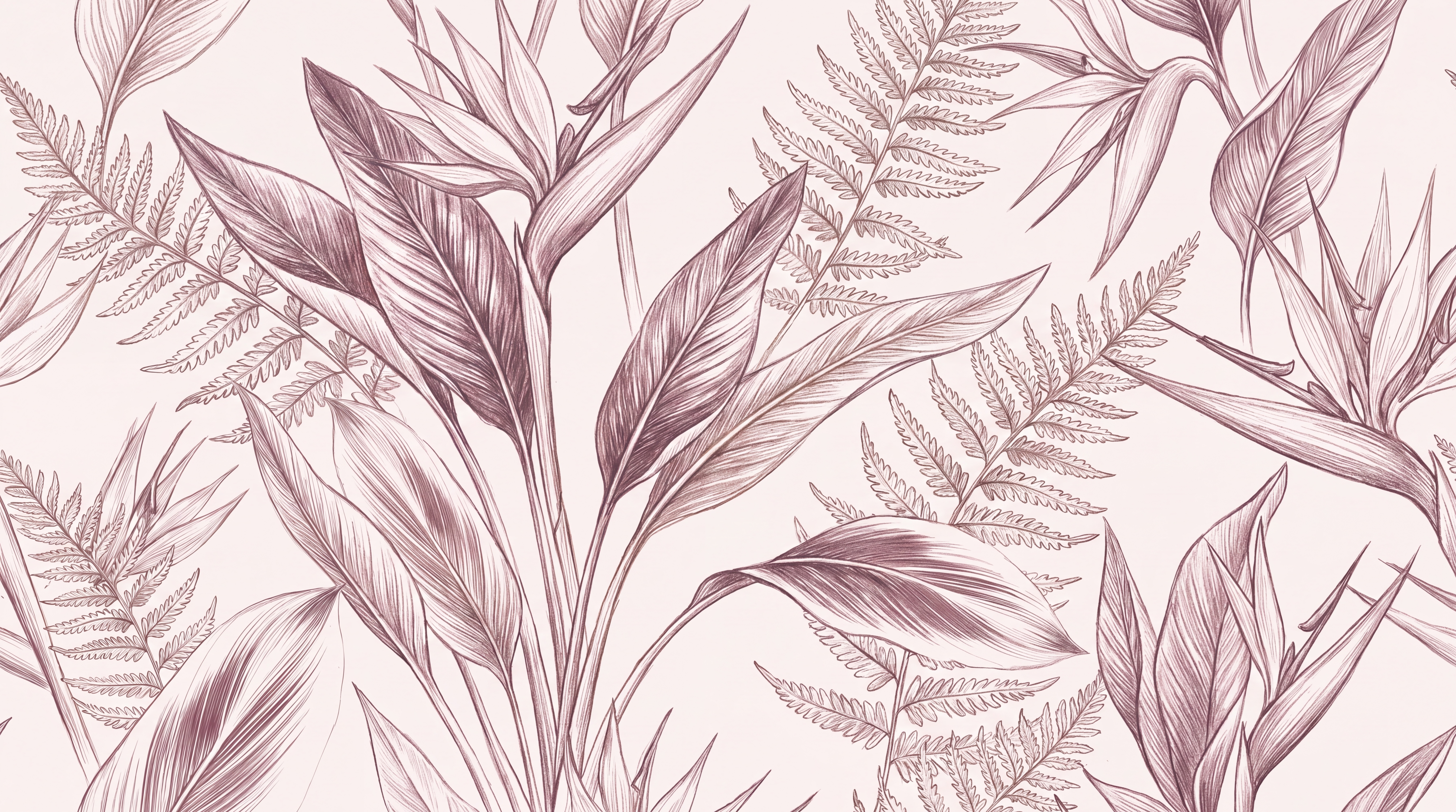 Neutral Leaf Botanical Decorative Wallpaper Mural, Peel-and-stick Finish