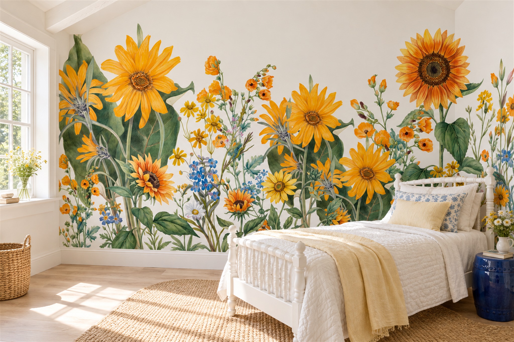 Yellow Pattern Decorative Wallpaper Mural Entryway-wallpaper-murals, Peel-and-stick Finish