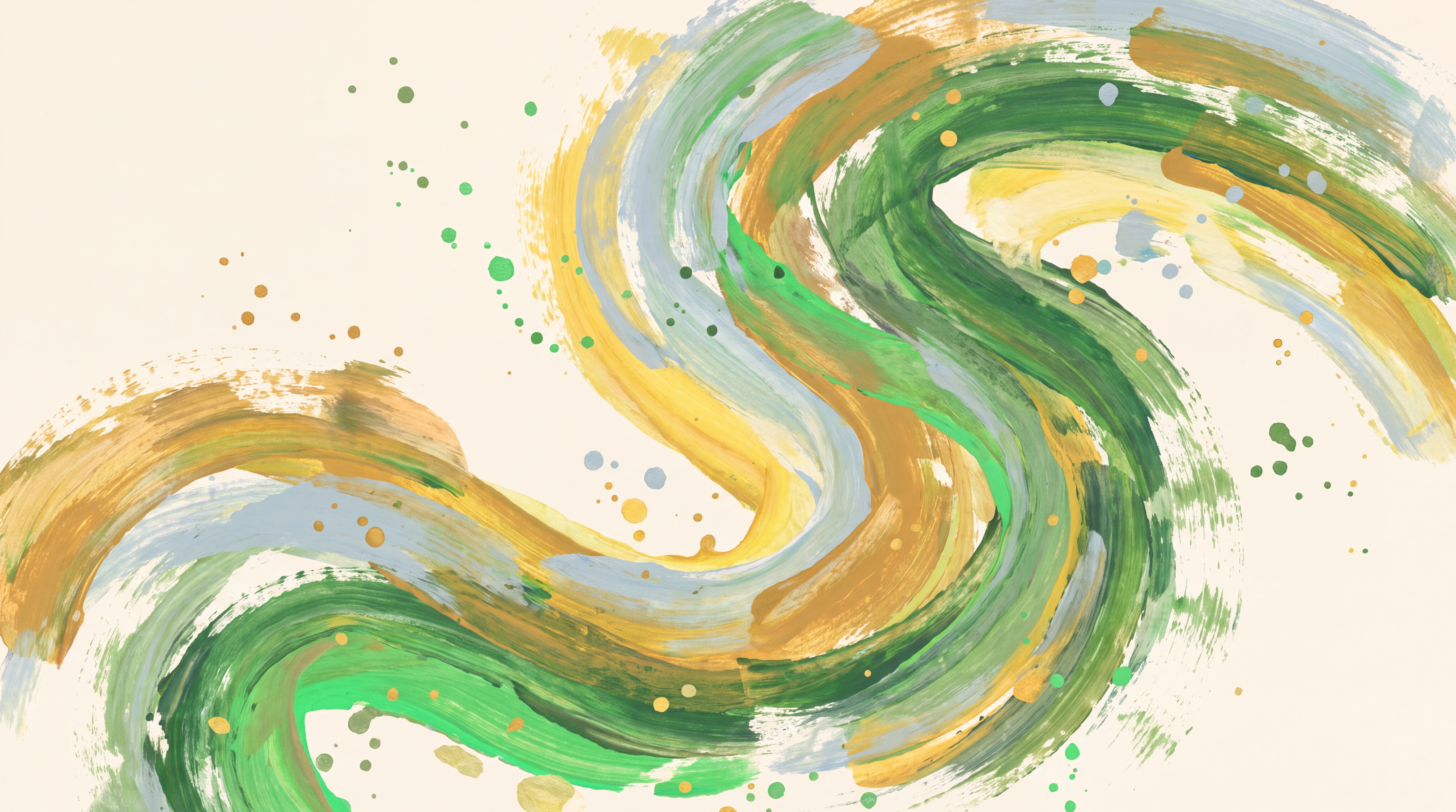 Green Swirl Artful Wallpaper Mural, Peel-and-stick Finish