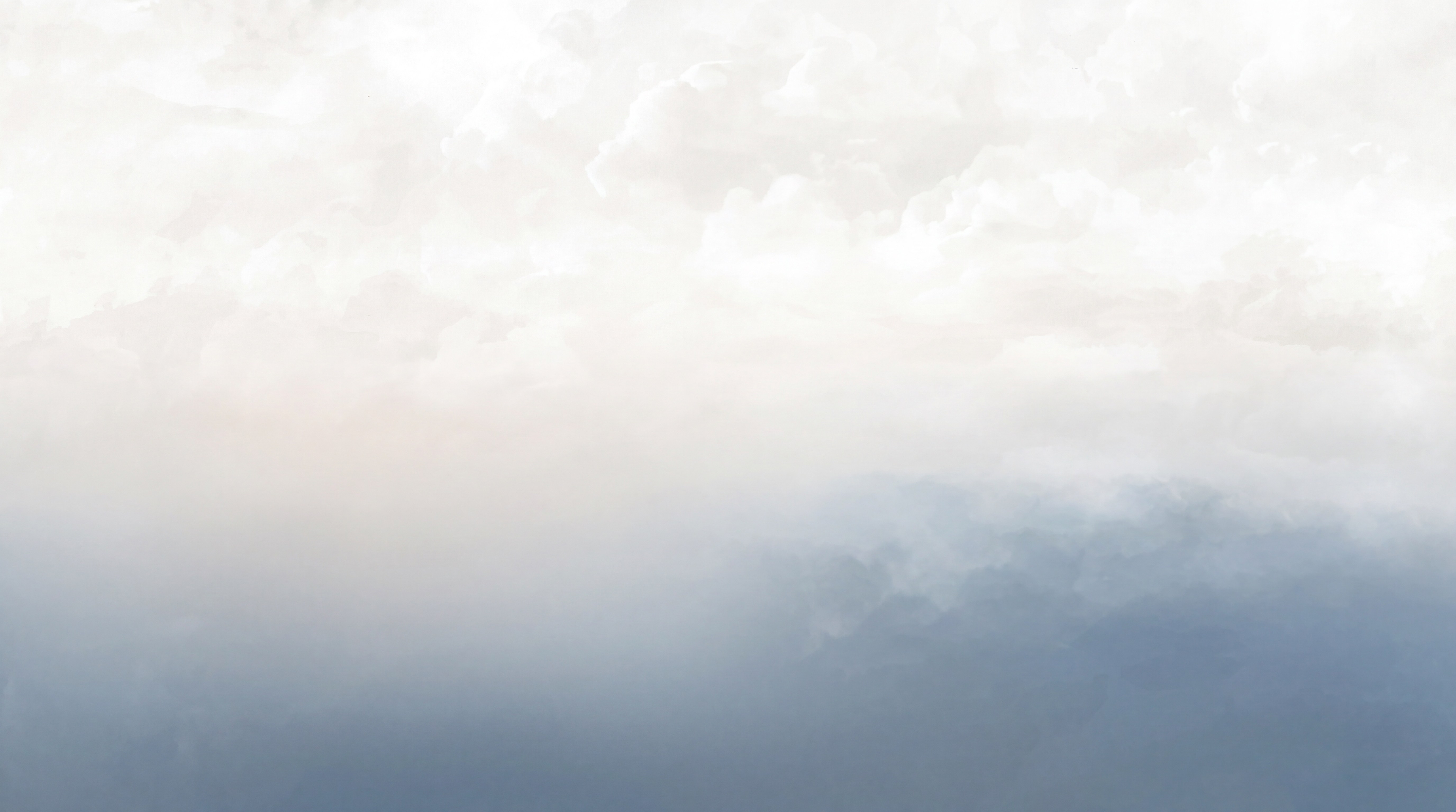 Blue Clouds Artful Layered Wallpaper Mural, Peel-and-stick Finish