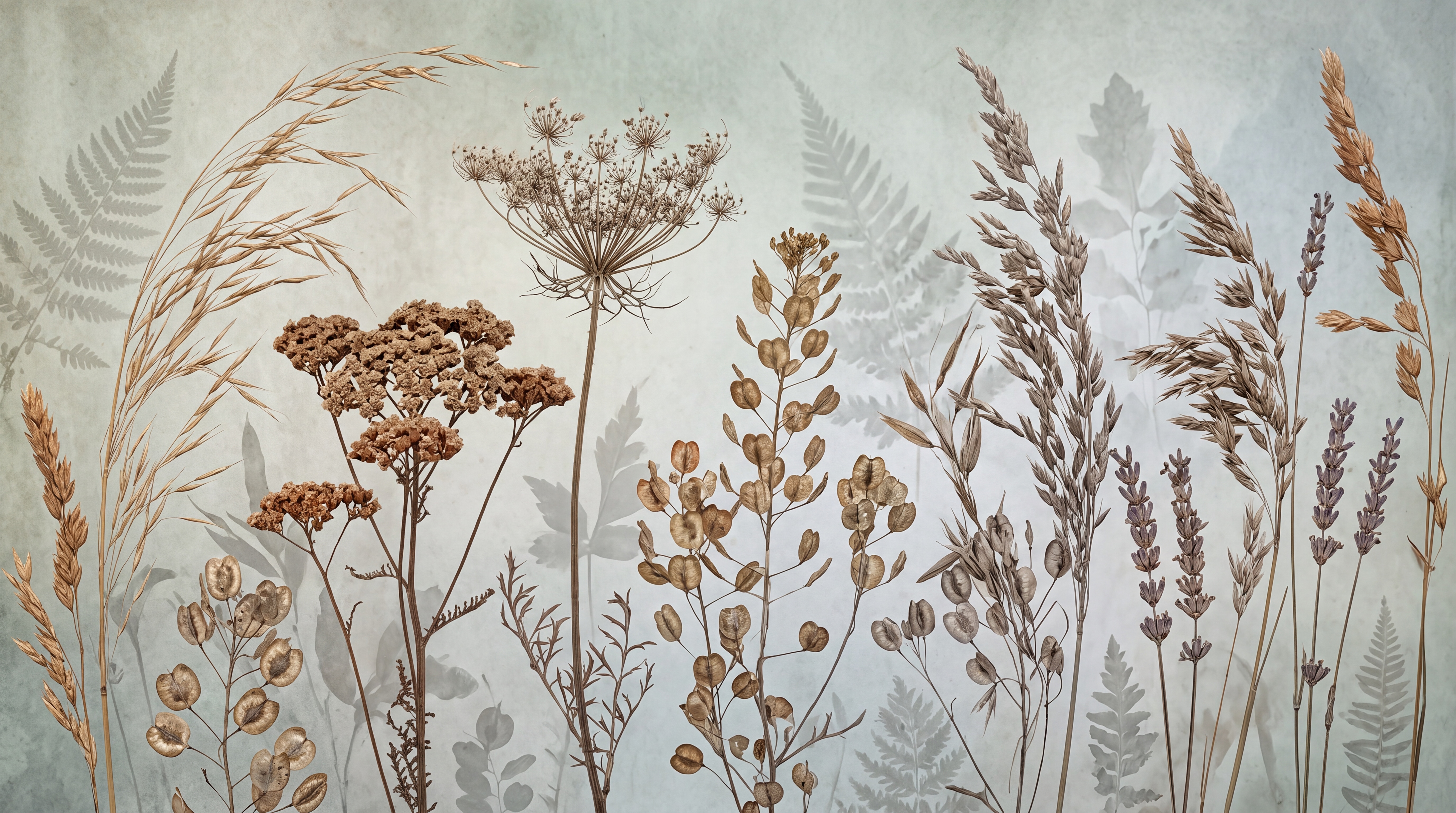 Tan Grasses Artful Wallpaper Mural, Peel-and-stick Finish
