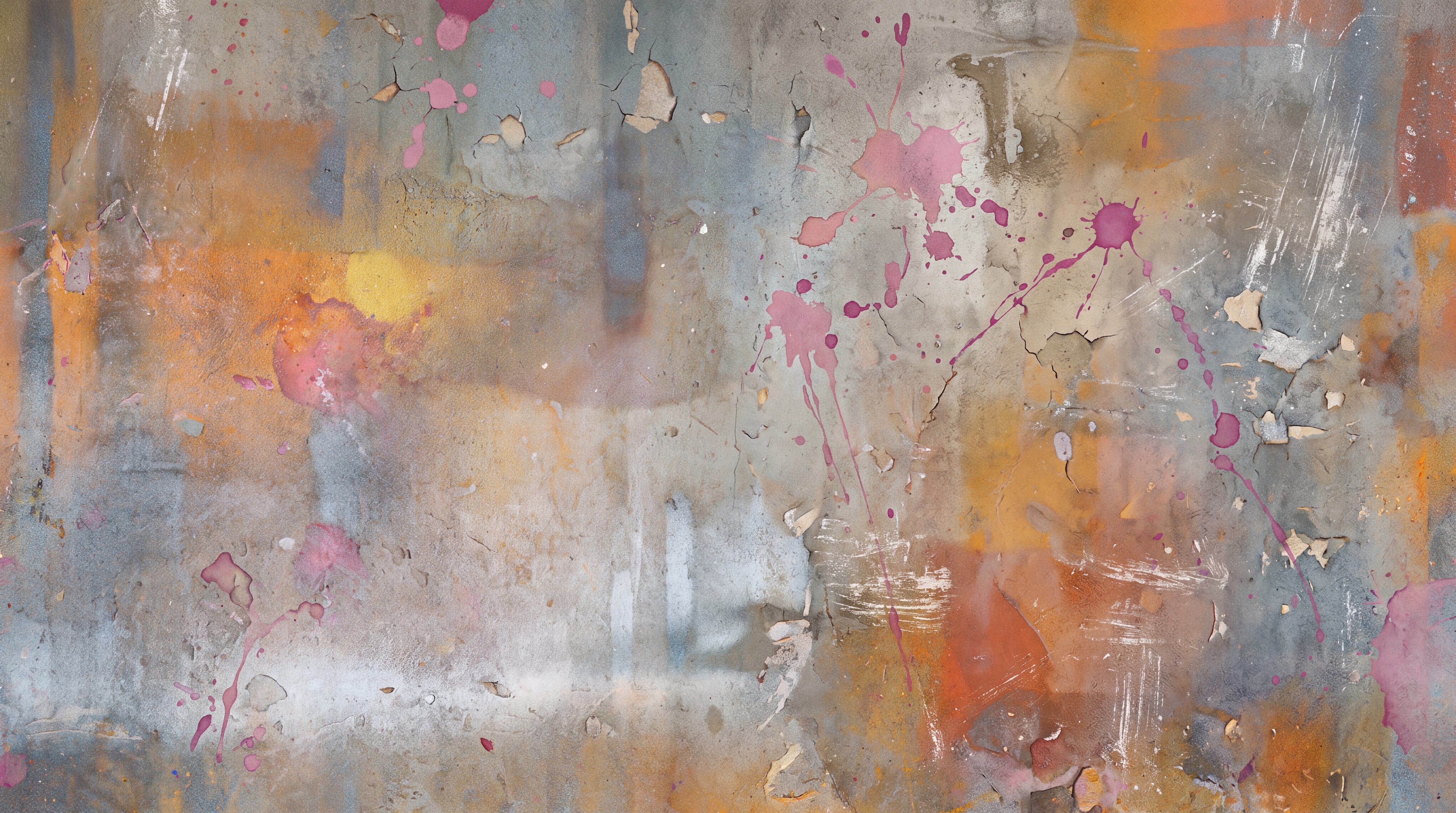 Orange Plaster Decorative Wallpaper Mural, Peel-and-stick Finish