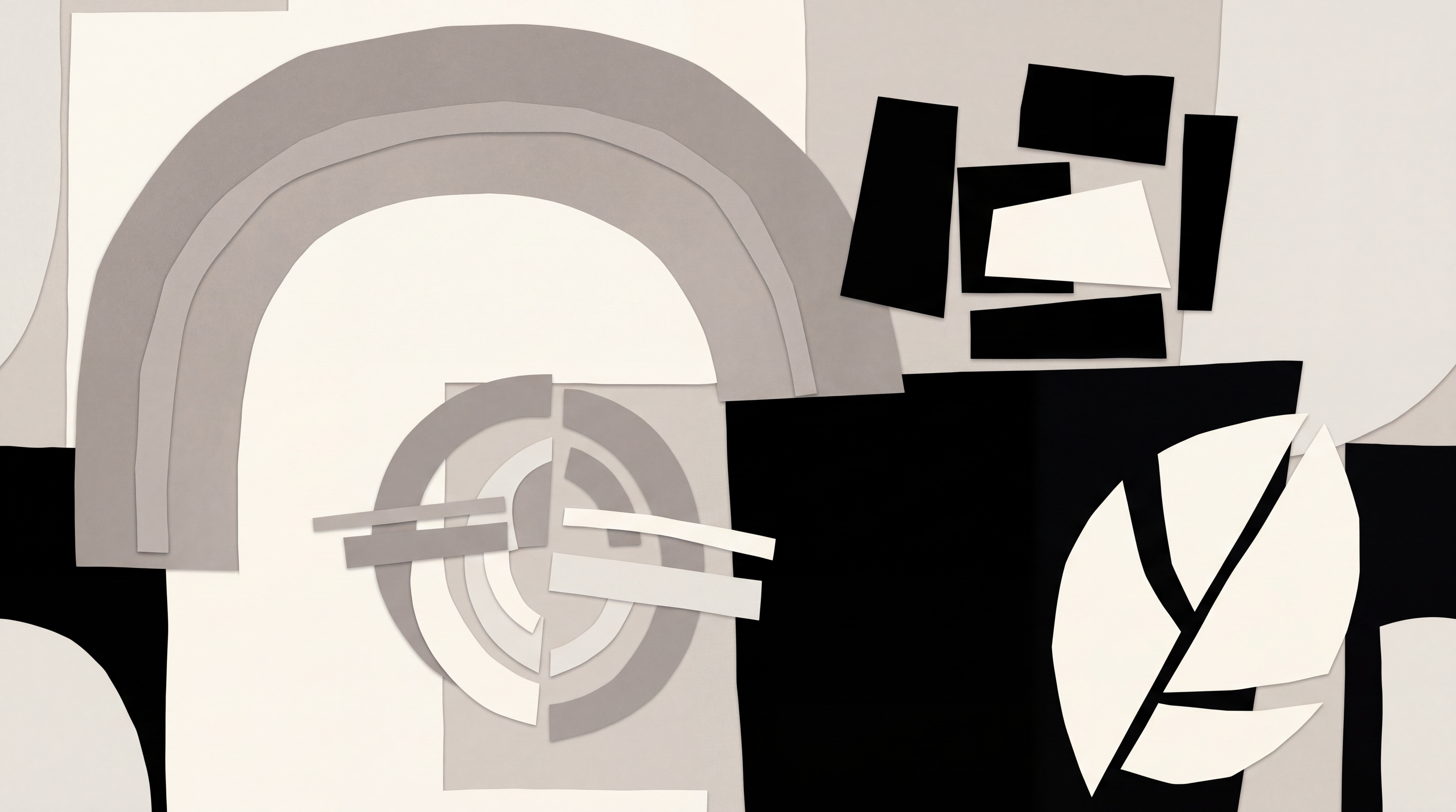 Black Geometric Abstract Wallpaper Mural, Peel-and-stick Finish